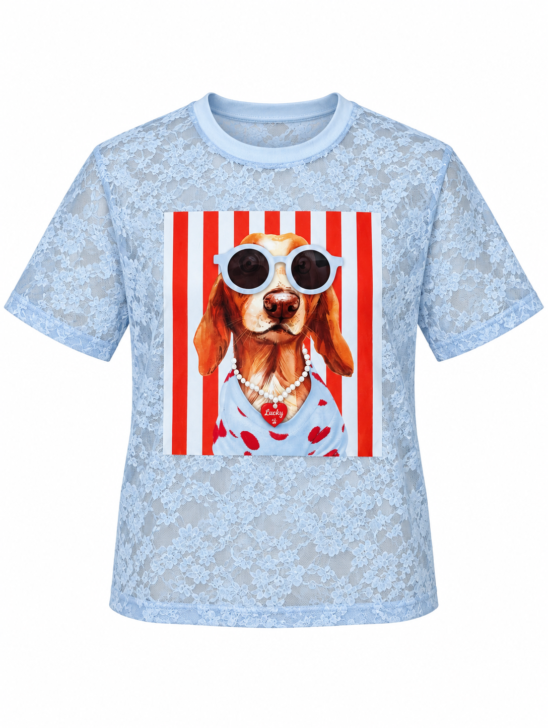LUCKY LACE PUP TEE