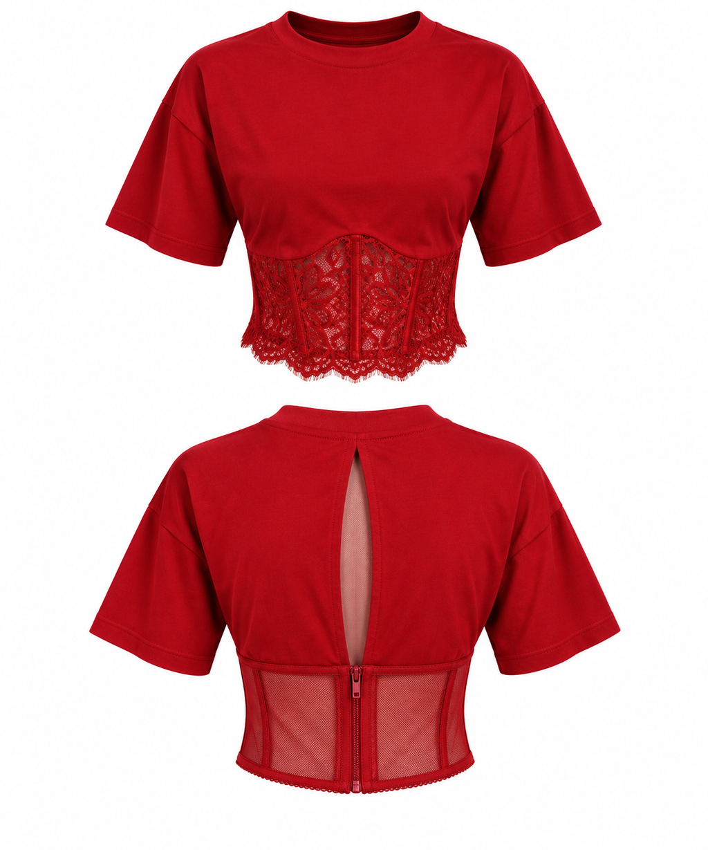 LACE MUSE CORSET TEE