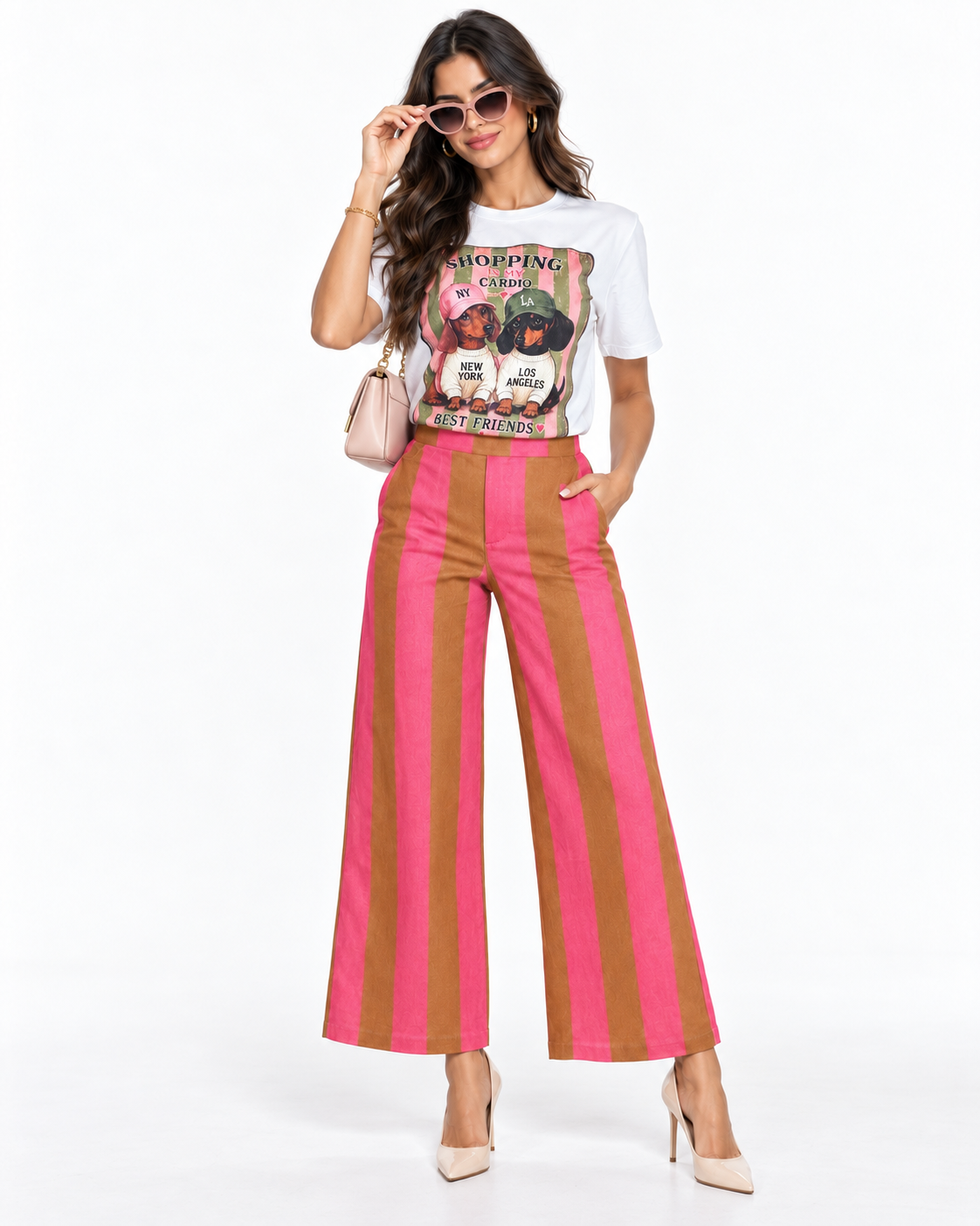 SUNSET STRIPE WIDE LEG PANTS