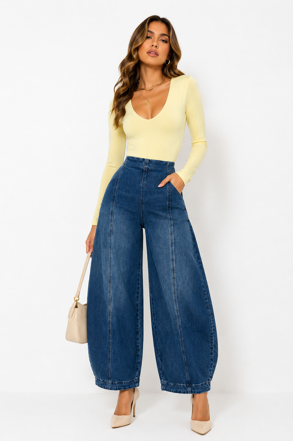 ZELIA SEAM BARREL JEANS