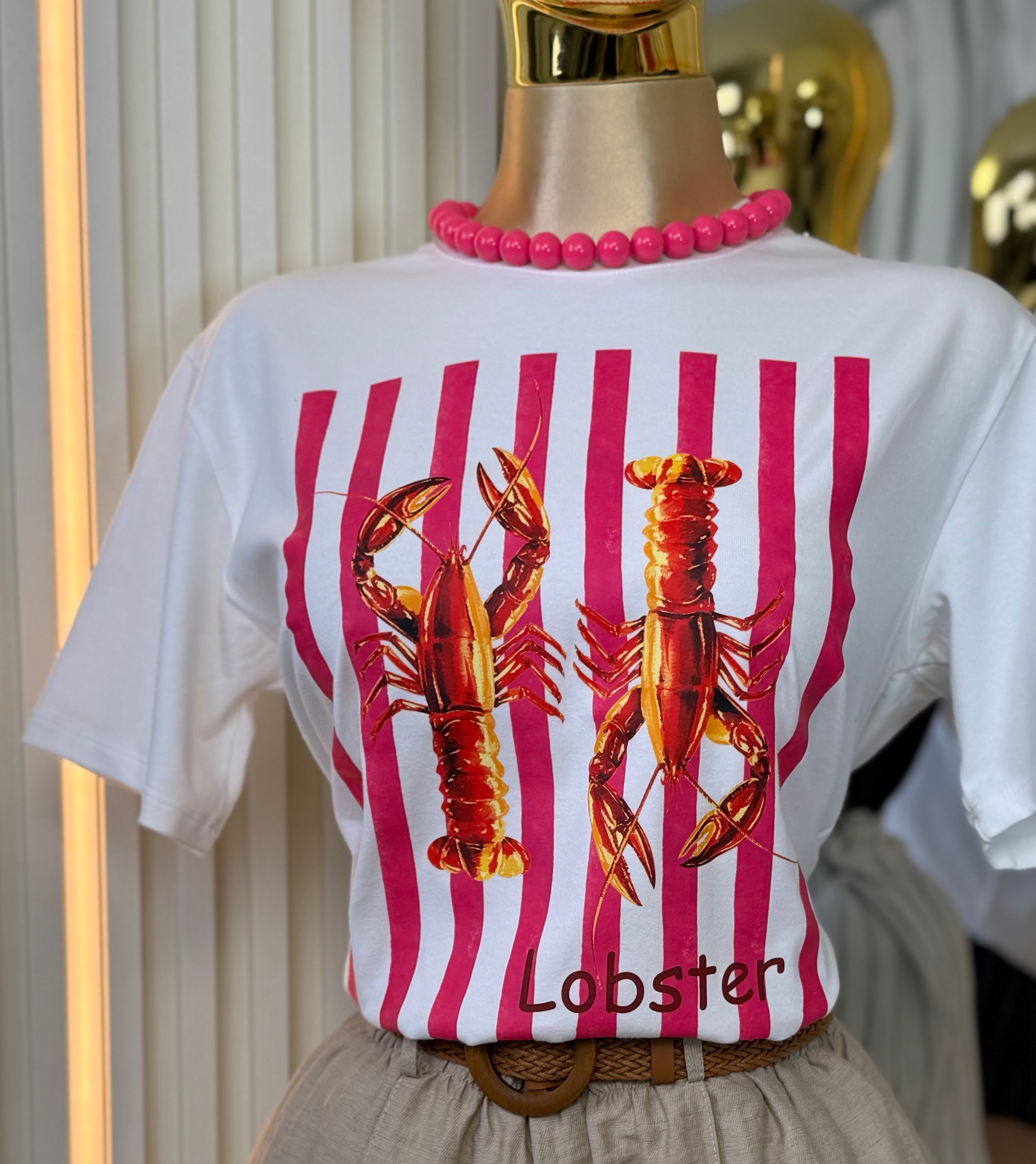 MALIBU LOBSTER TEE – WHITE