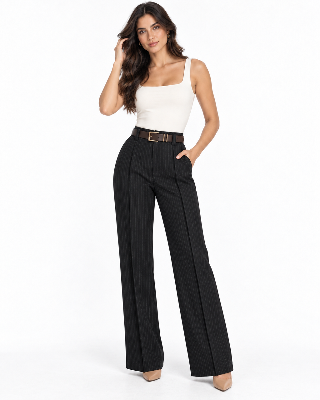 SLOANE PINSTRIPE PANTS