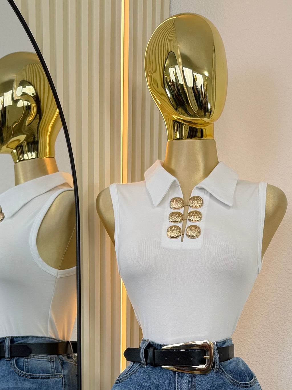 SIENNA GOLD POLO BODYSUIT