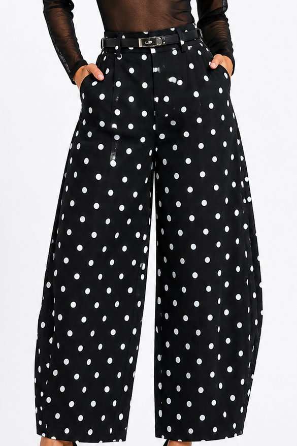 POLKA MUSE BARREL PANTS