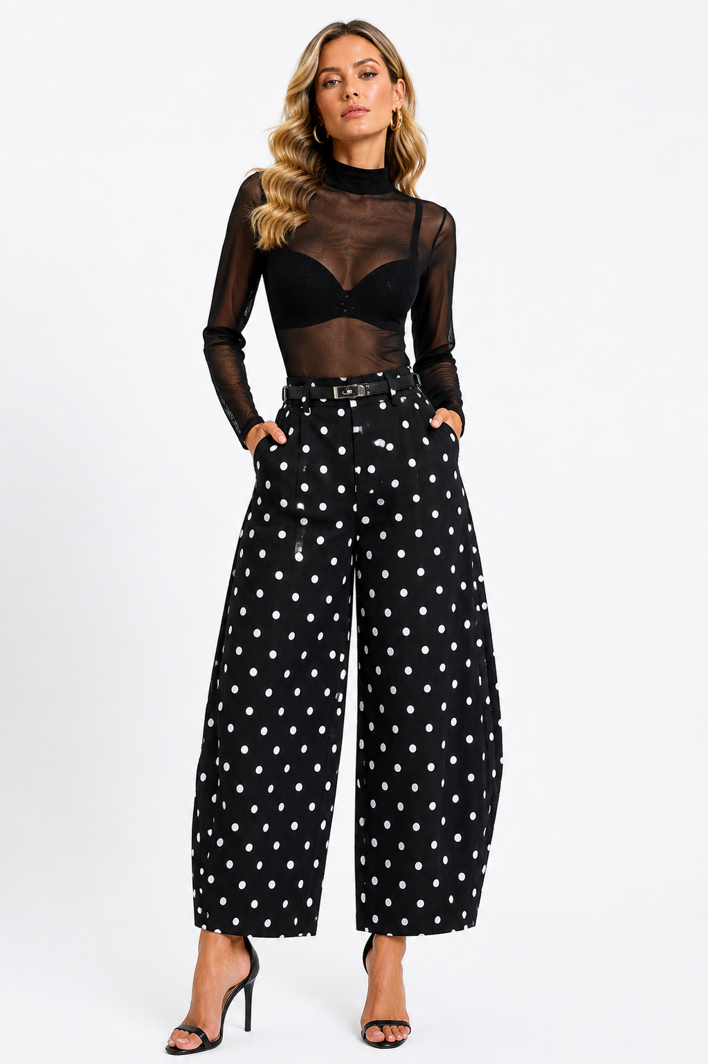 POLKA MUSE BARREL PANTS