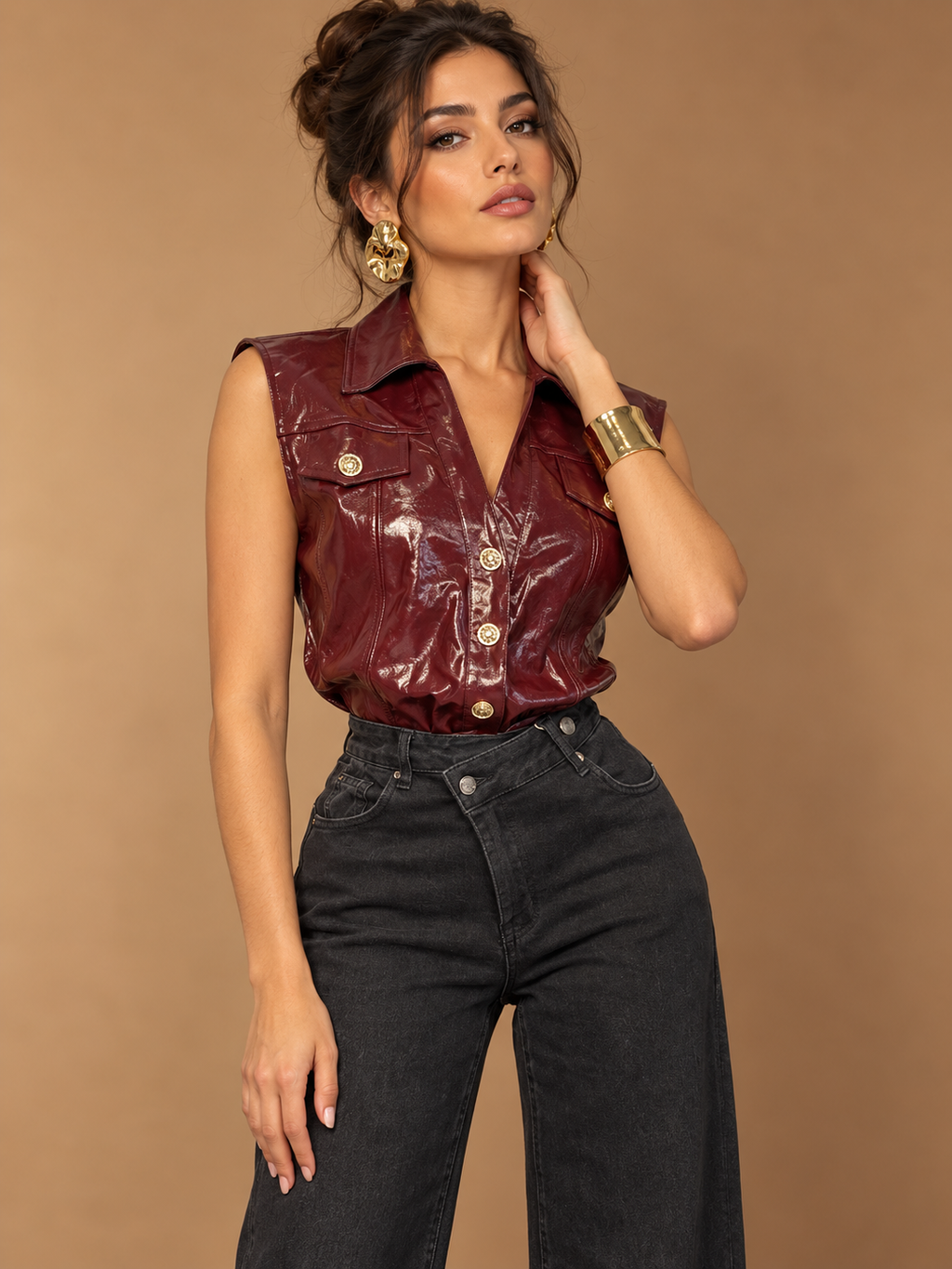 VIVIENNE PATENT BODYSUIT