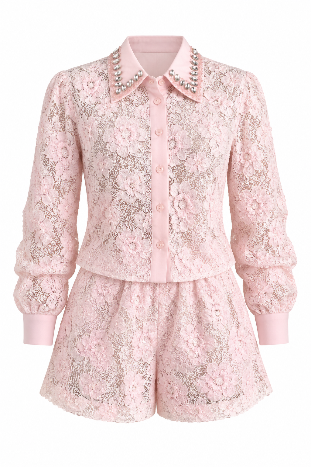 AMELIE CRYSTAL LACE SET