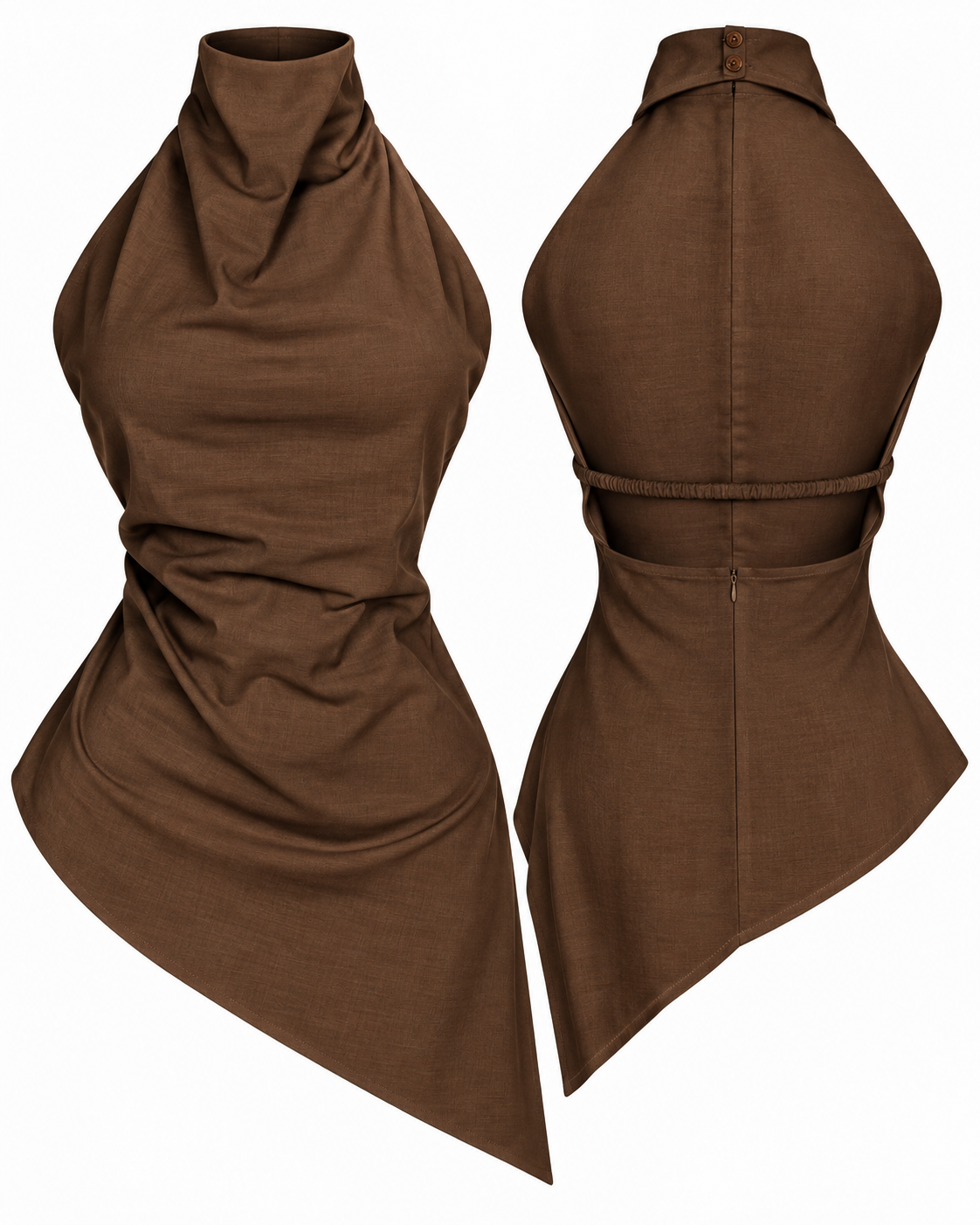 SIENNA DRAPED HALTER TOP