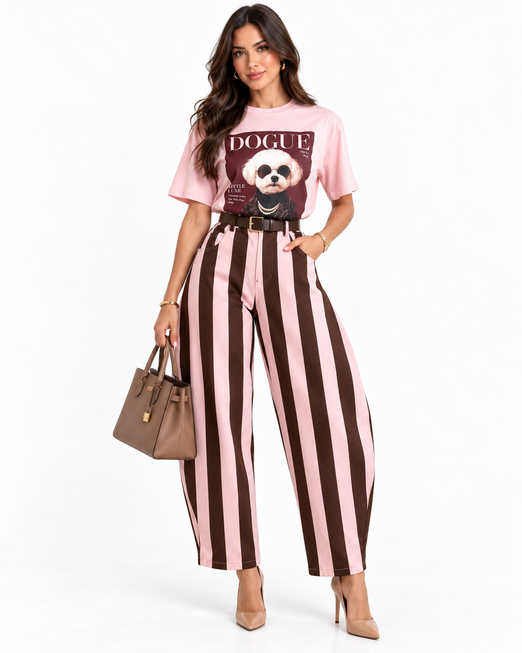 CANDY STRIPE BARREL PANTS