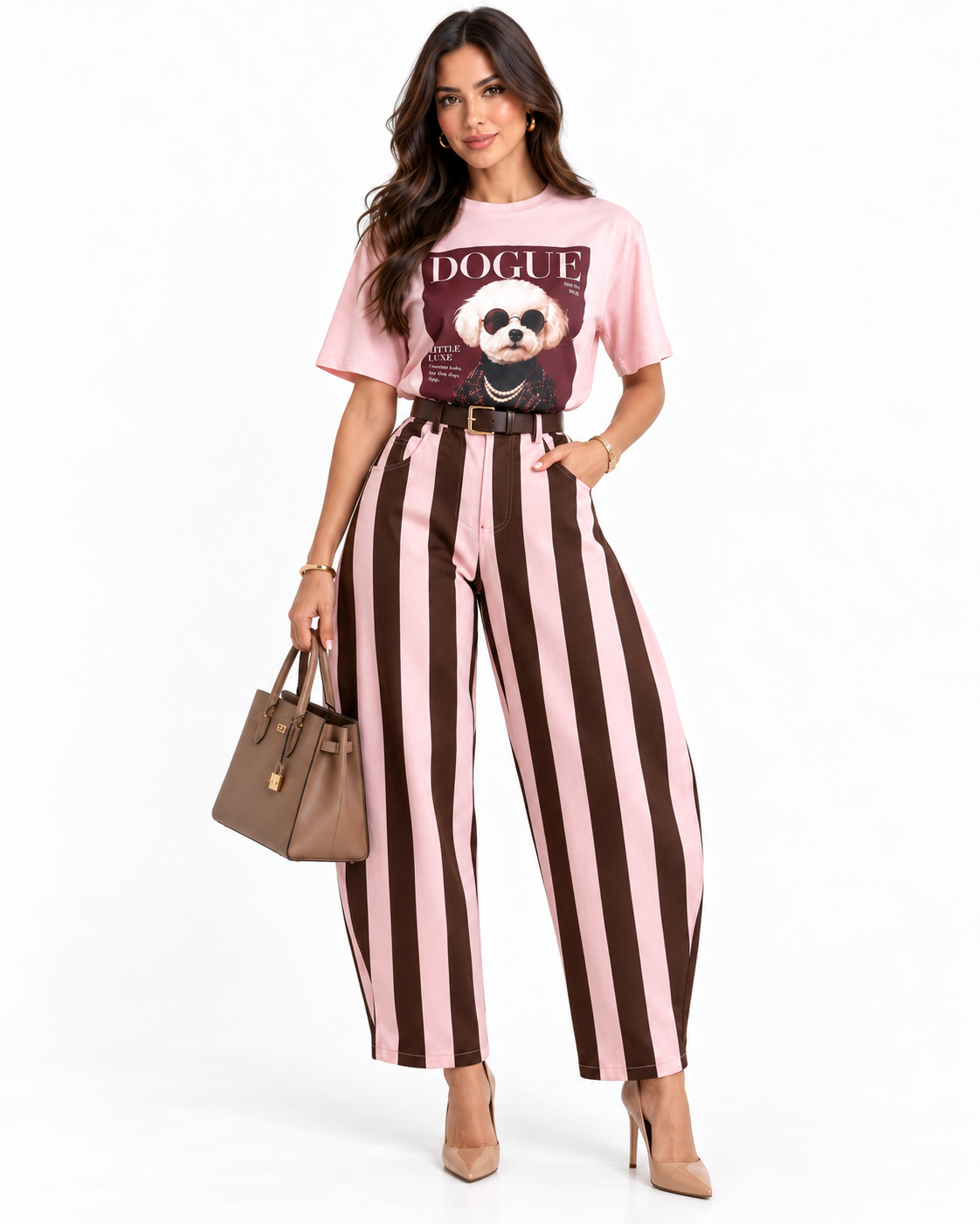 CANDY STRIPE BARREL PANTS