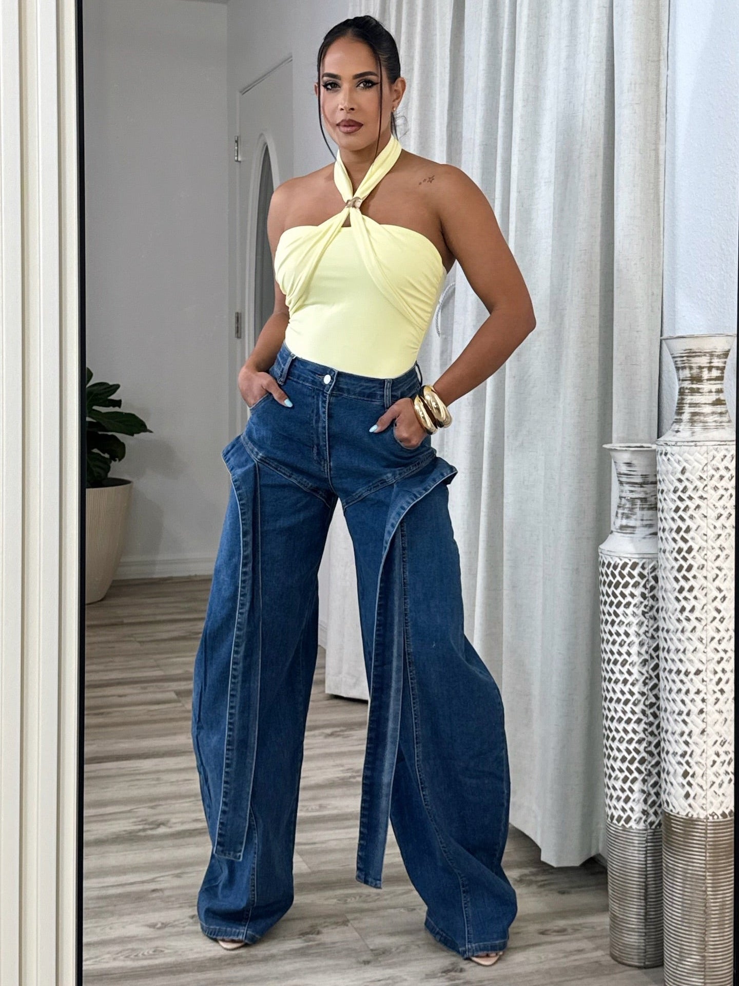 MILA BARREL DENIM JEANS