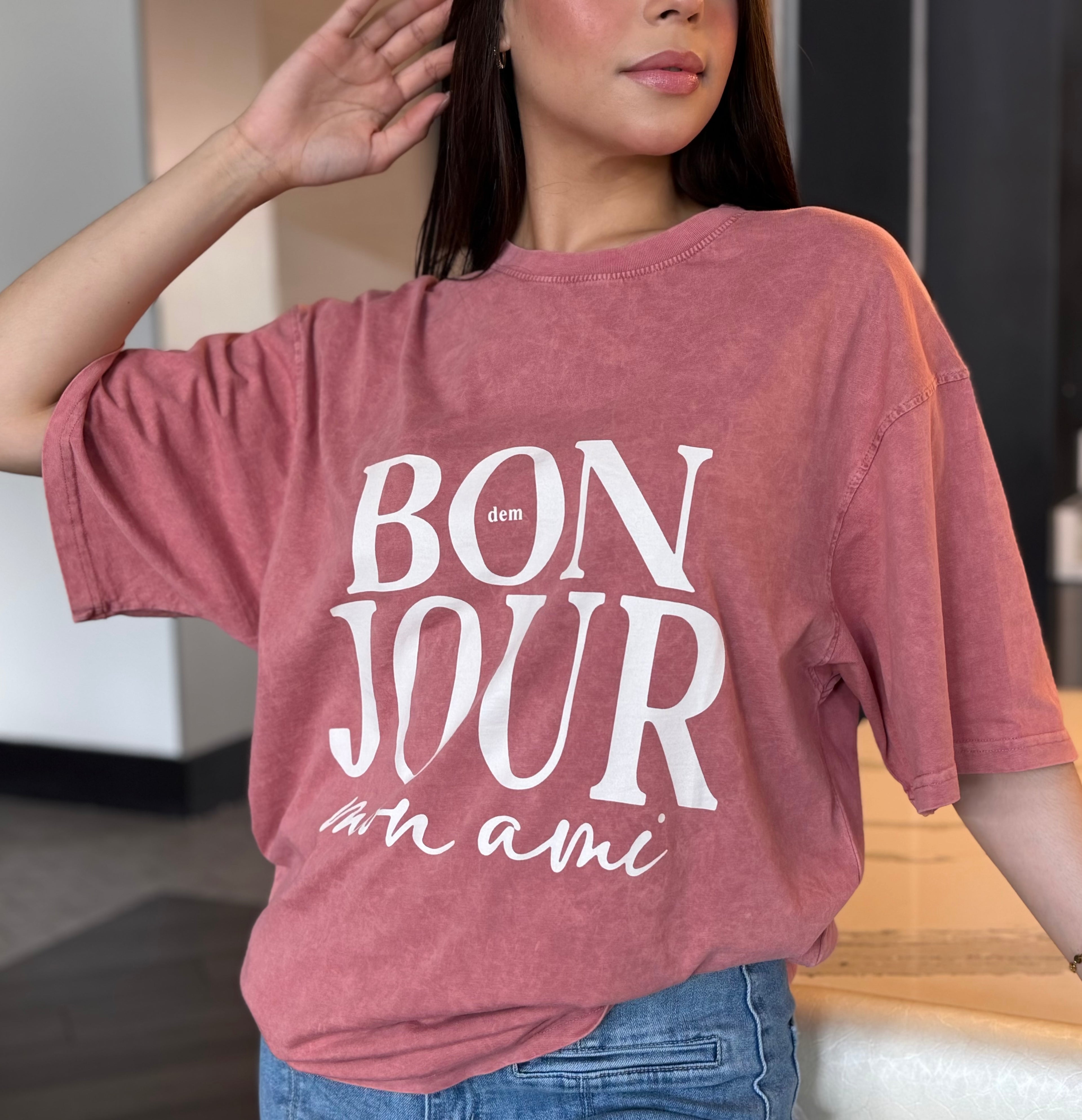 Bonjour Vintage Graphic Tee