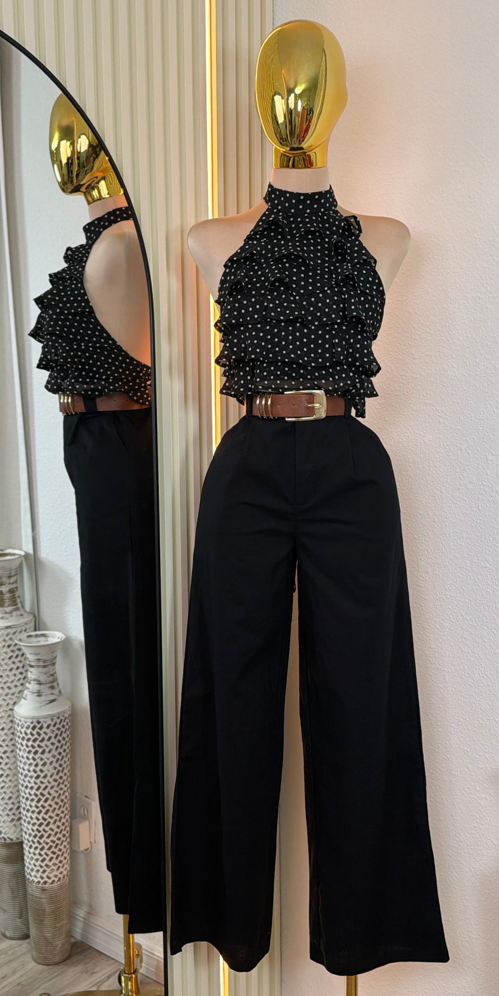 SAVANNAH WIDE LEG PANTS WITH BELT