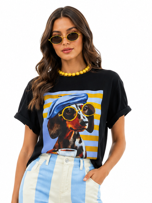 Midnight Pup Graphic Tee