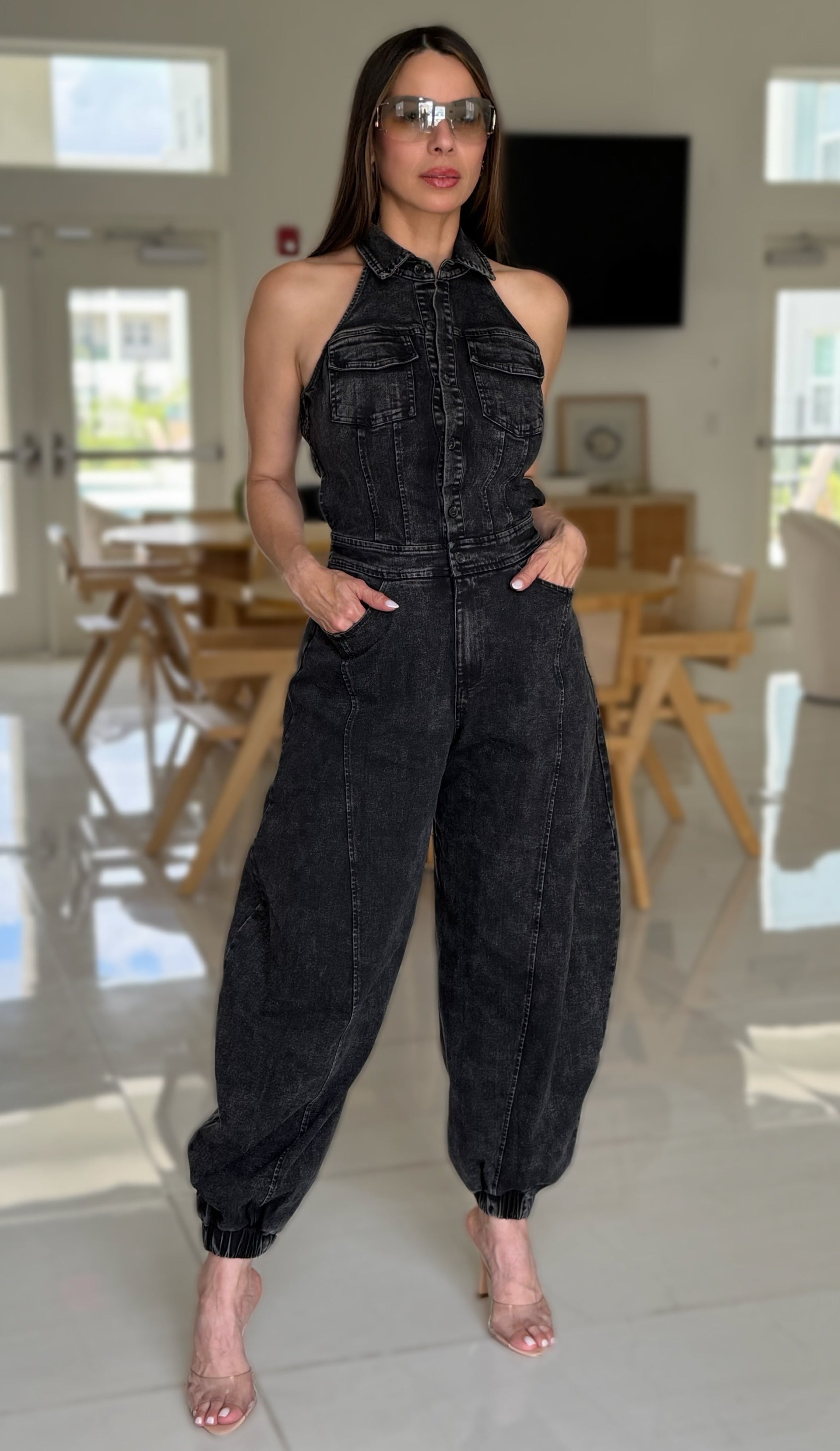 SAVANNAH DENIM JUMPSUIT