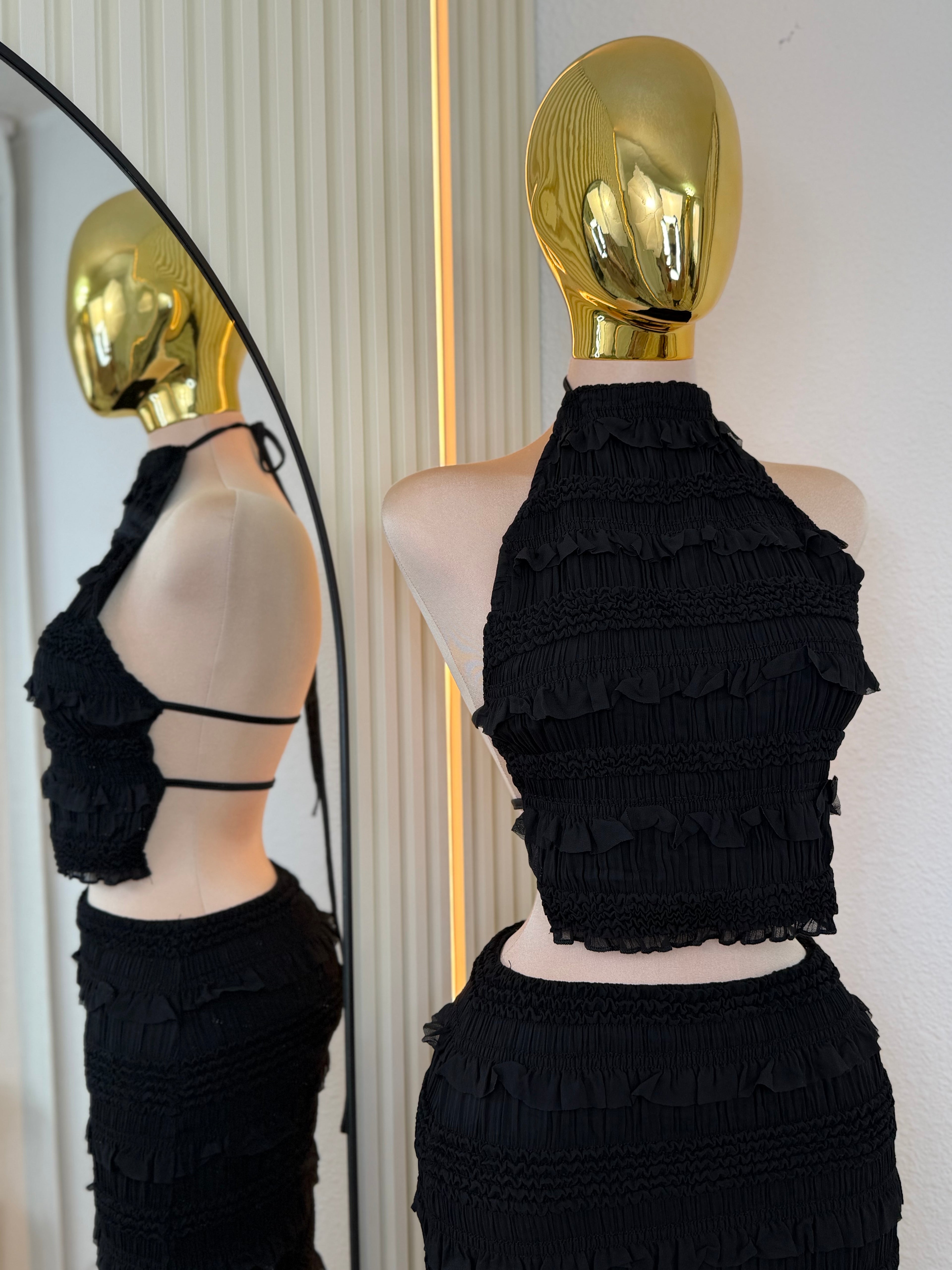 NARELLE TEXTURED SET - BLACK