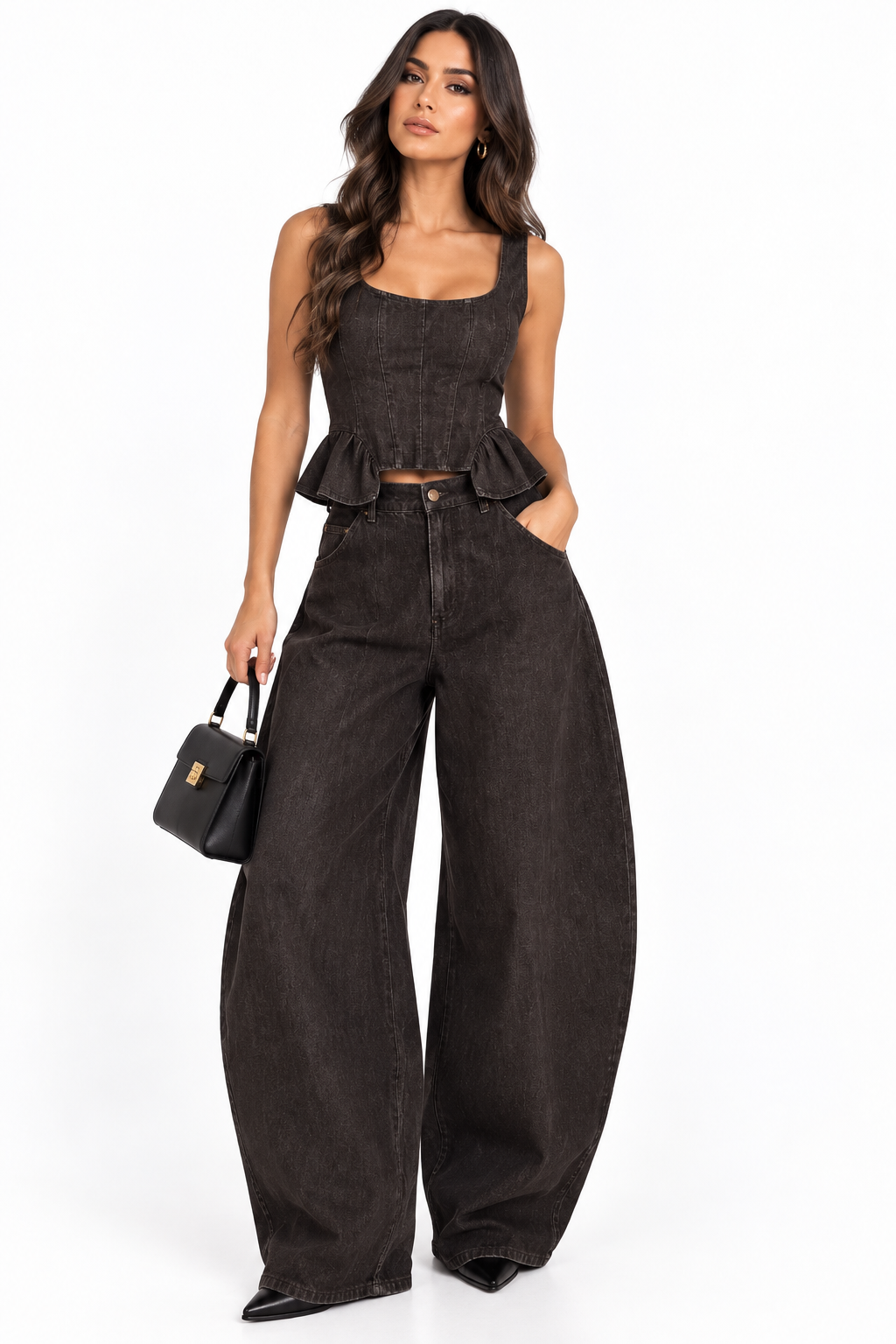 SORELLA DENIM SET BROWN