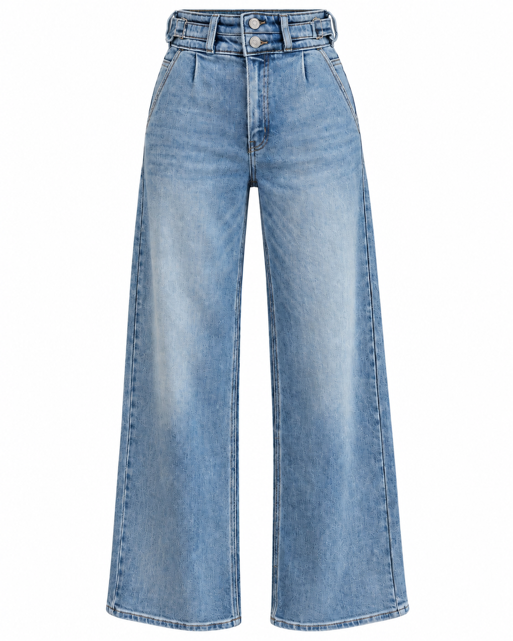 KANCAN BELTED WIDE LEG JEANS