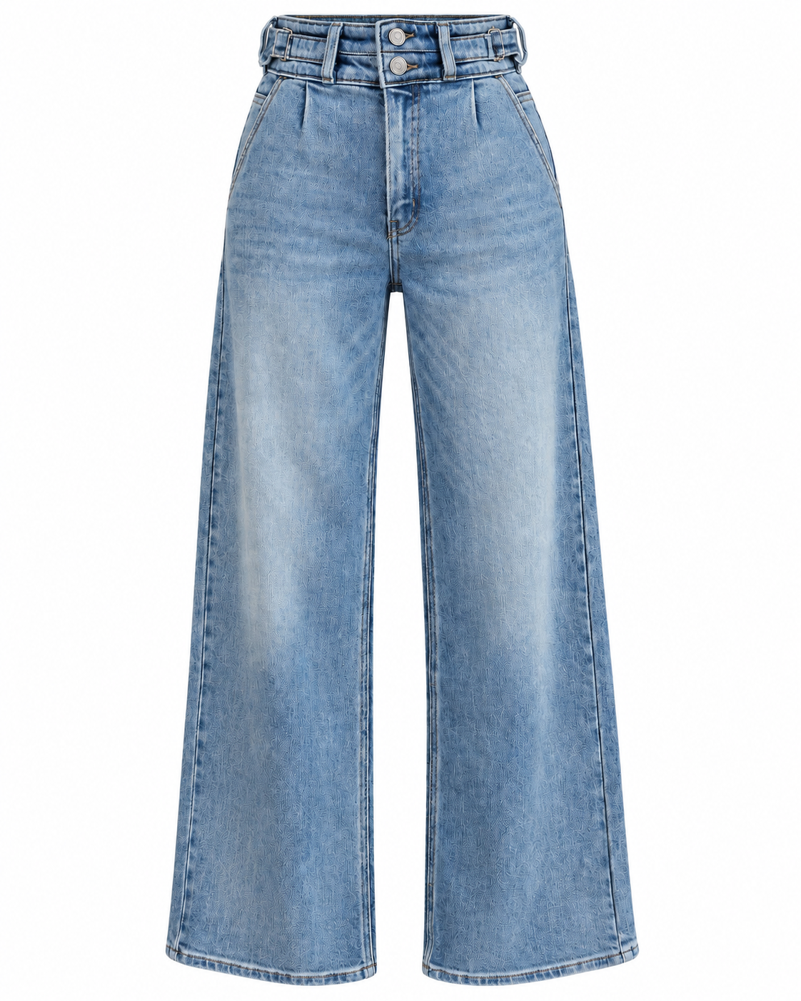 KANCAN BELTED WIDE LEG JEANS