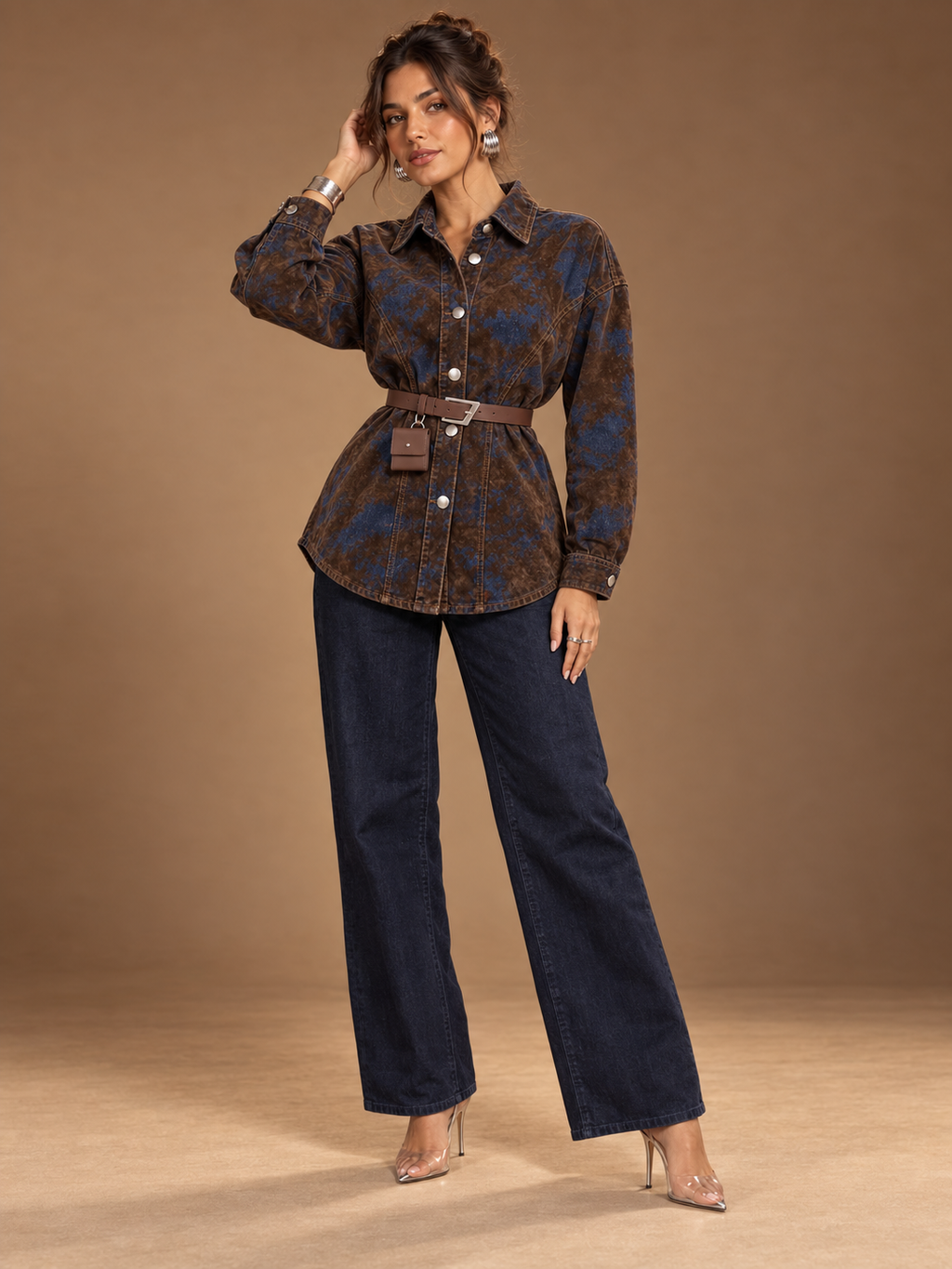 VINTAGE MUSE DENIM JACKET BROWN