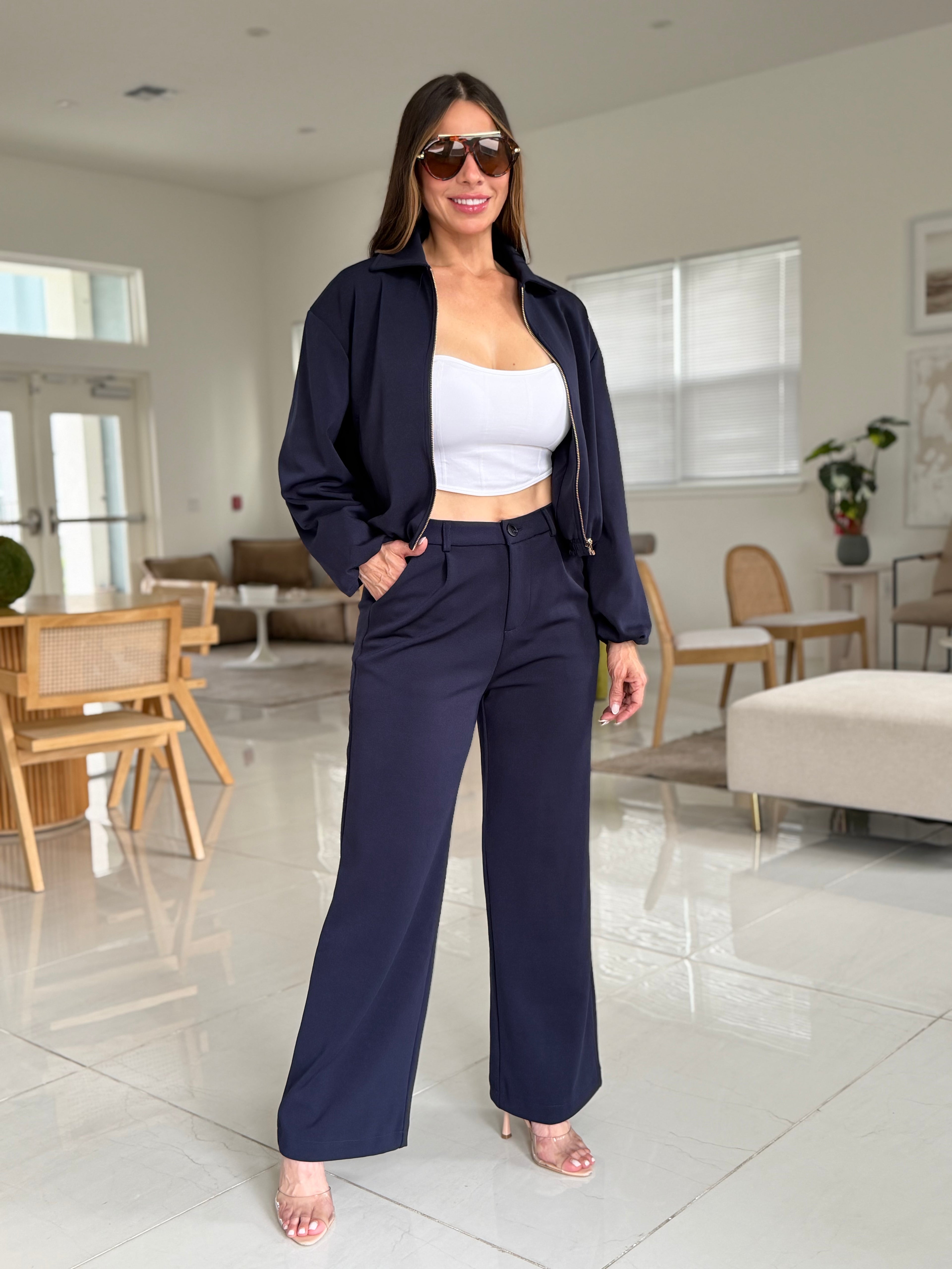 MILENA ZIP SET – NAVY