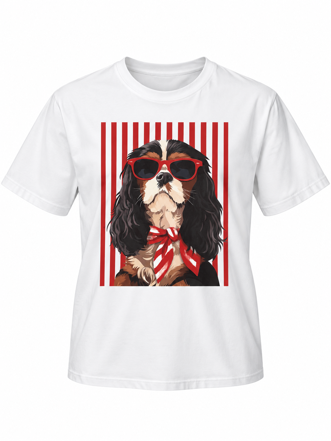 RED STRIPE PUP TEE
