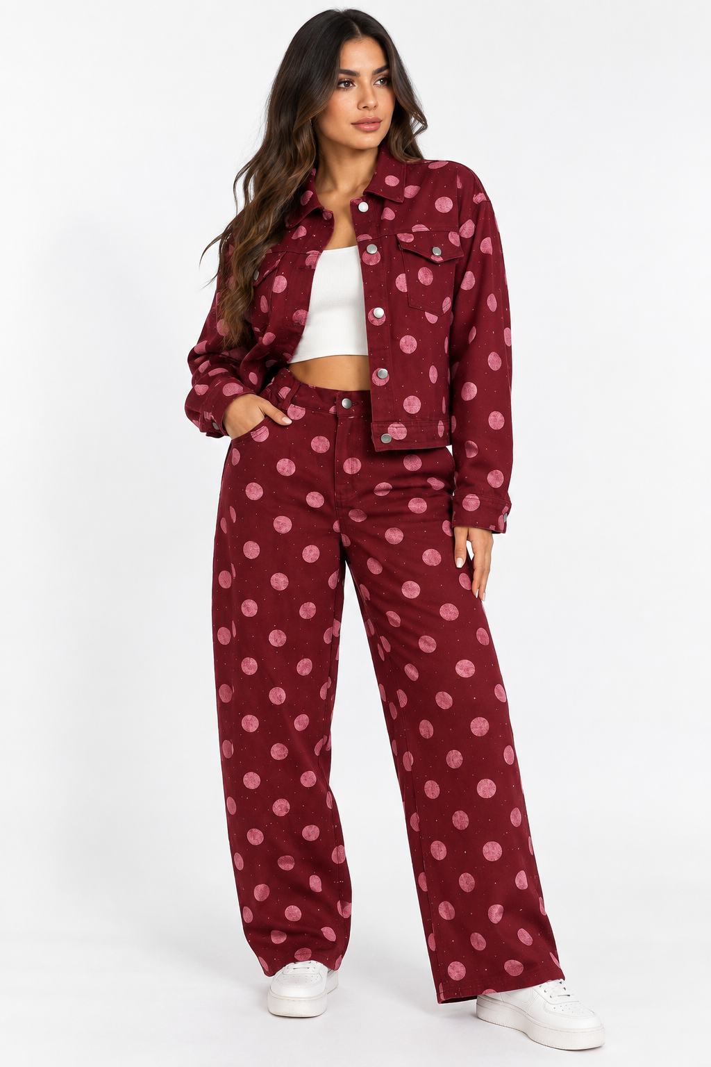 POLKA DOT BARREL DENIM SET