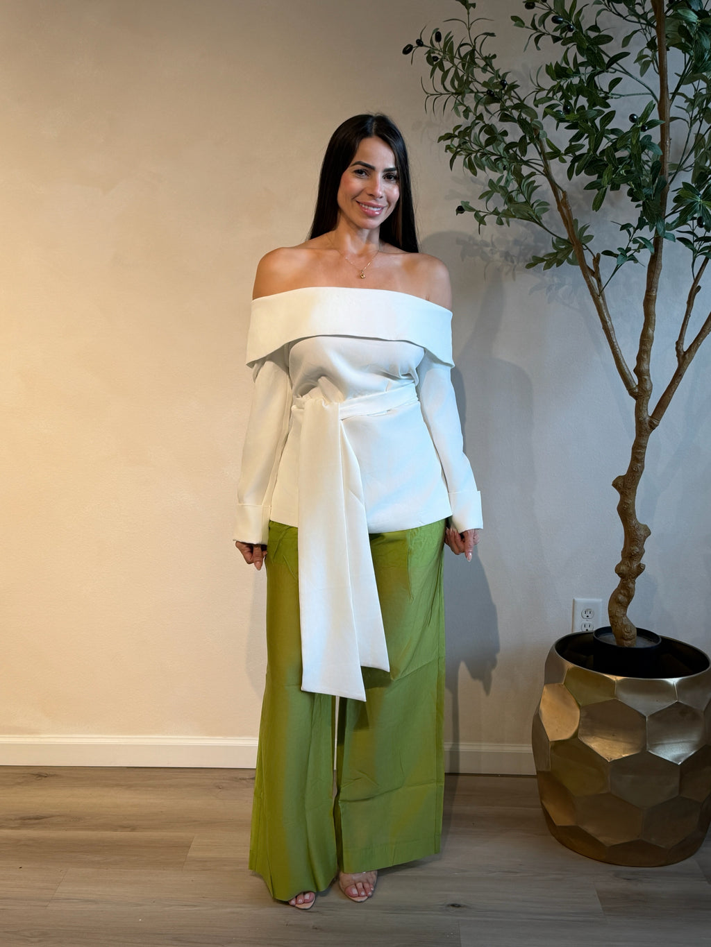ODESSA OFF SHOULDER TOP – IVORY
