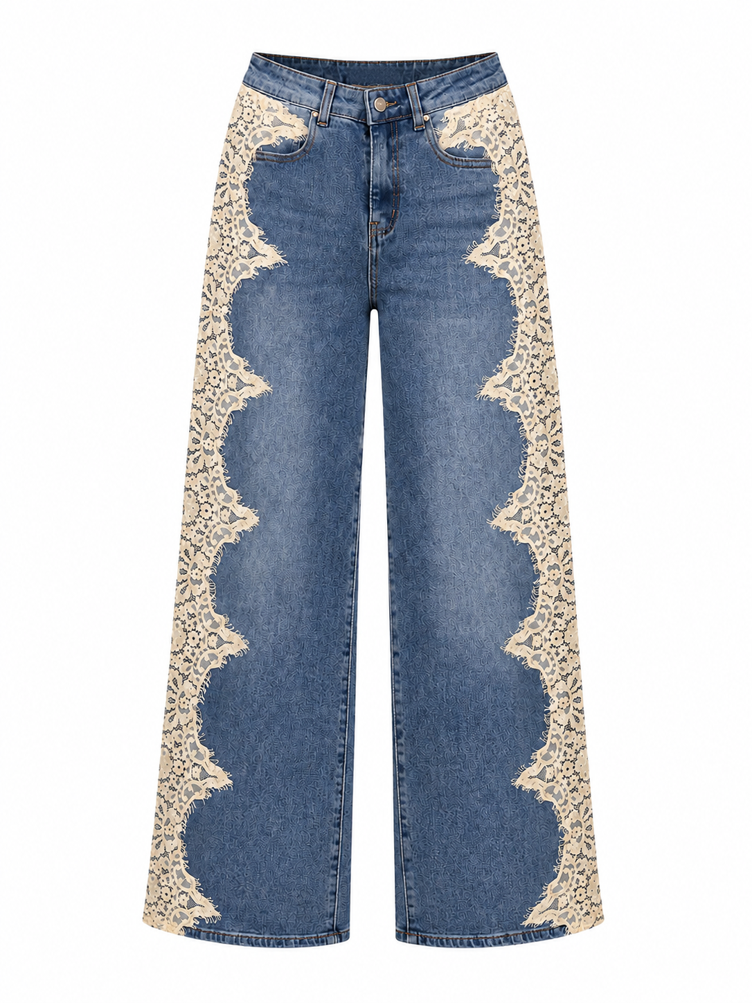 LÉONIE LACE WIDE LEG JEANS