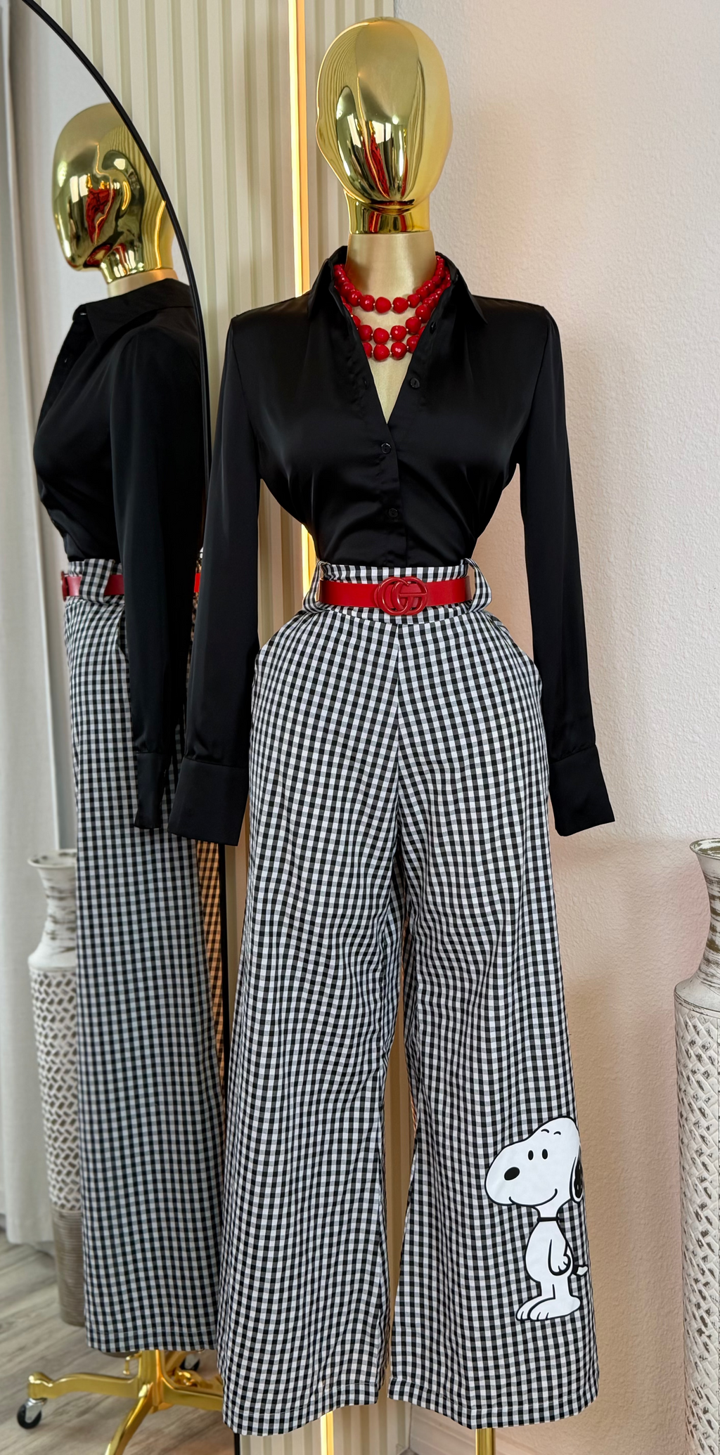 NOIR SATIN BLOUSE