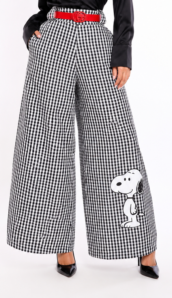 SNOOPY GINGHAM PALAZZO