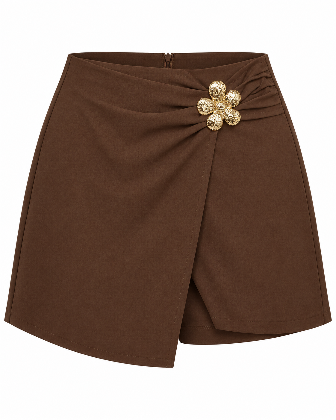 DANIELA FLOWER SKORT BROWN