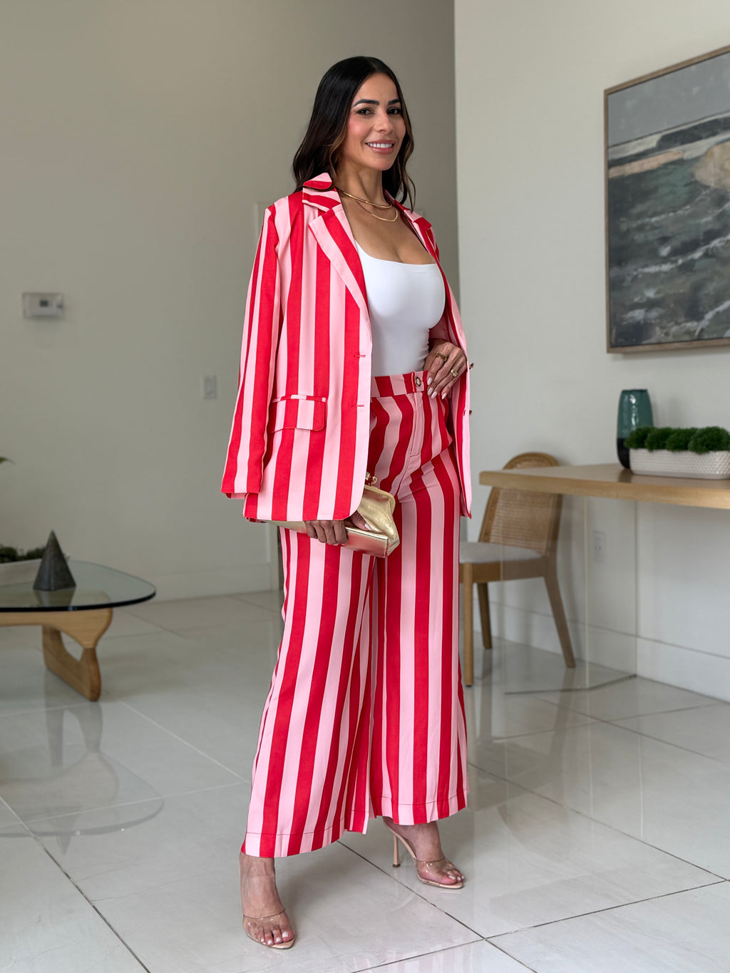 CANDY STRIPE BLAZER SET