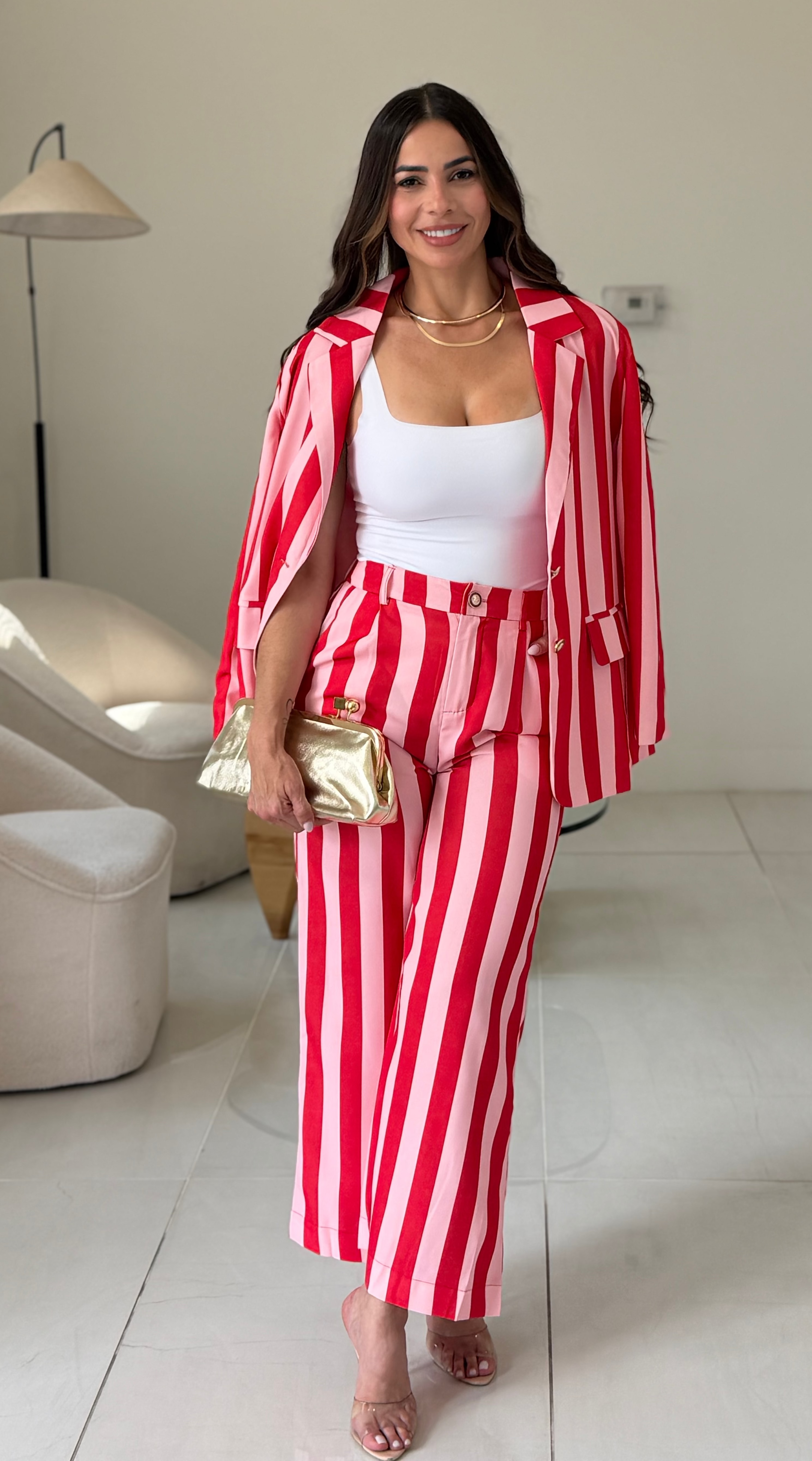 CANDY STRIPE BLAZER SET
