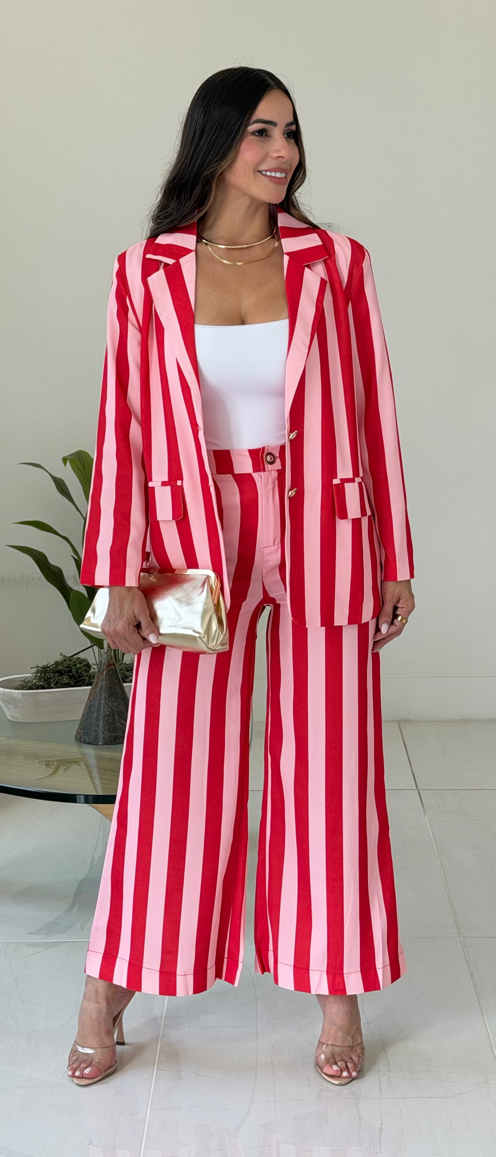 CANDY STRIPE BLAZER SET