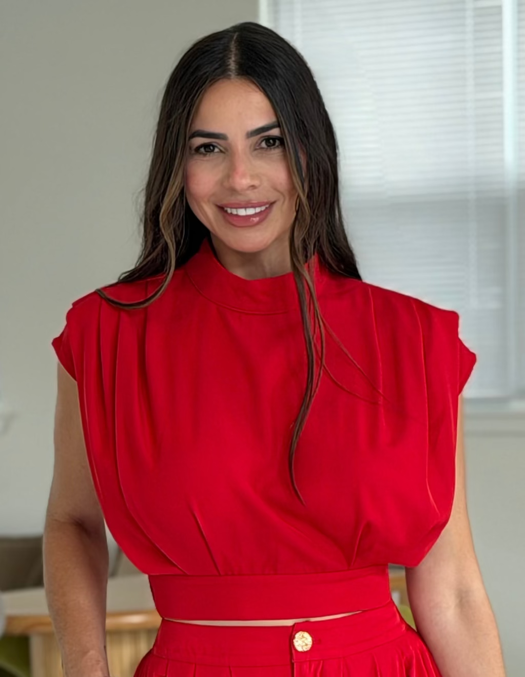 SCARLET DRAPE TOP