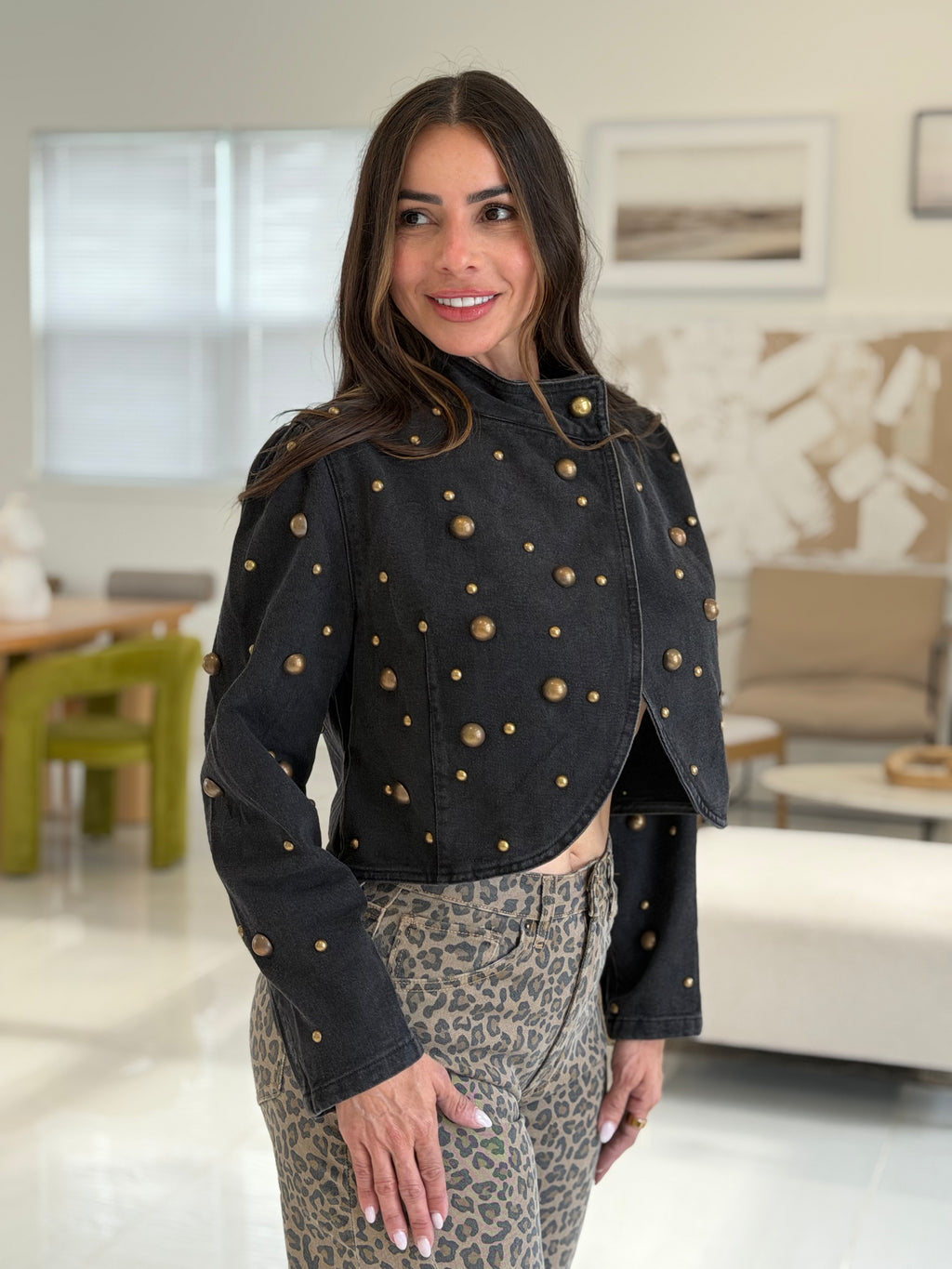 NOIR STUD JACKET
