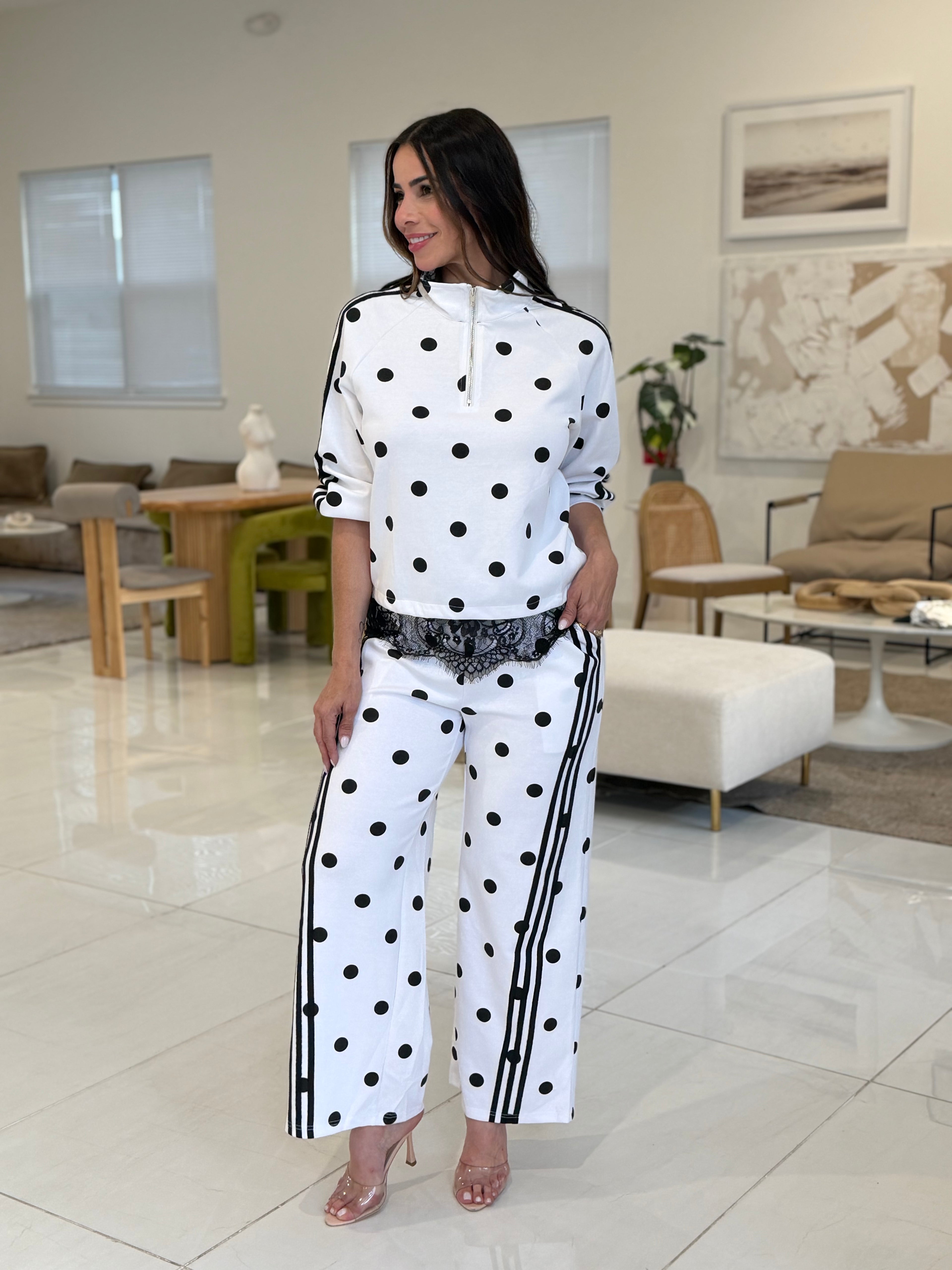 POLKA LACE TRACK SET