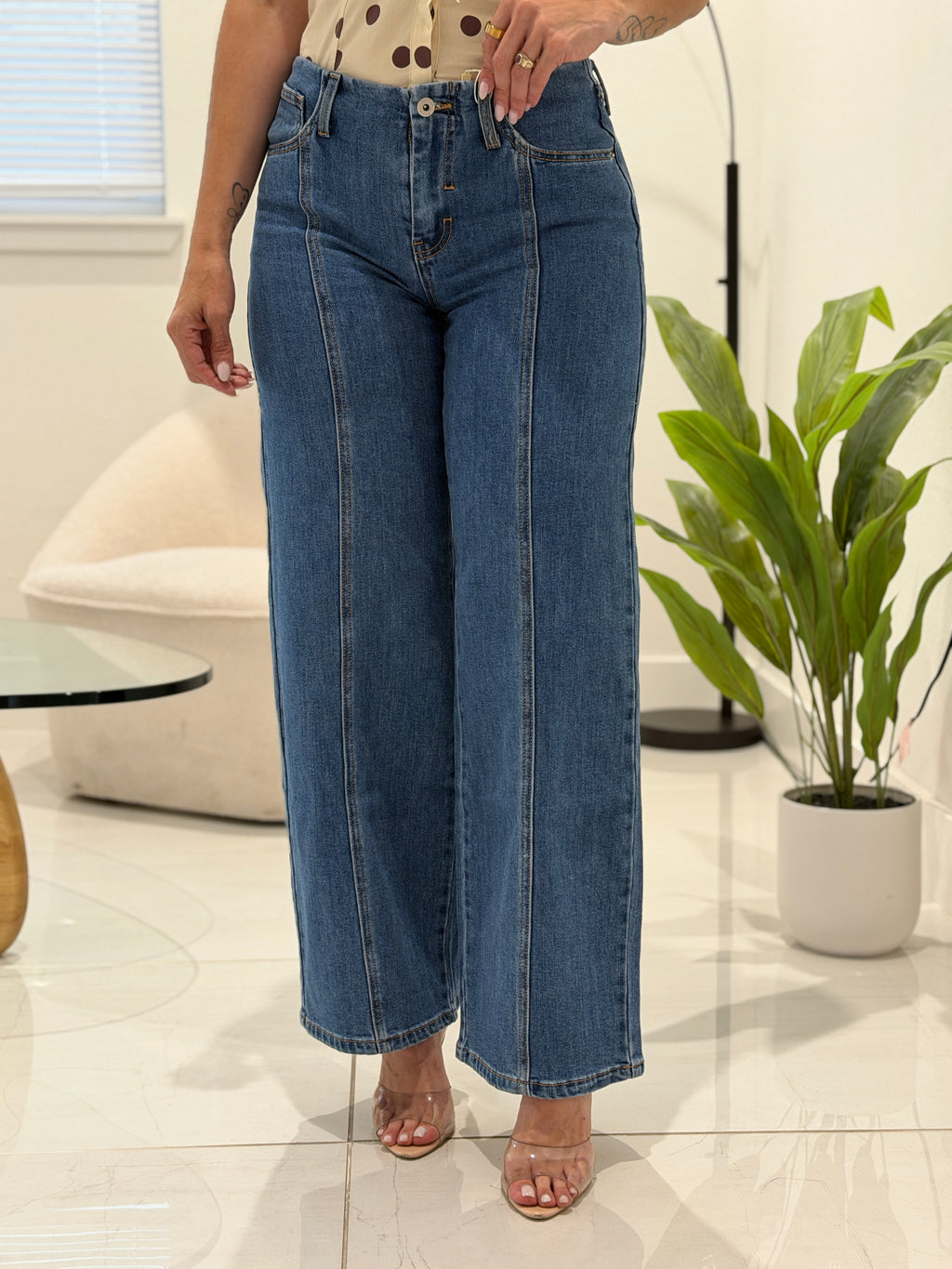 MONROE SEAM WIDE LEG JEANS