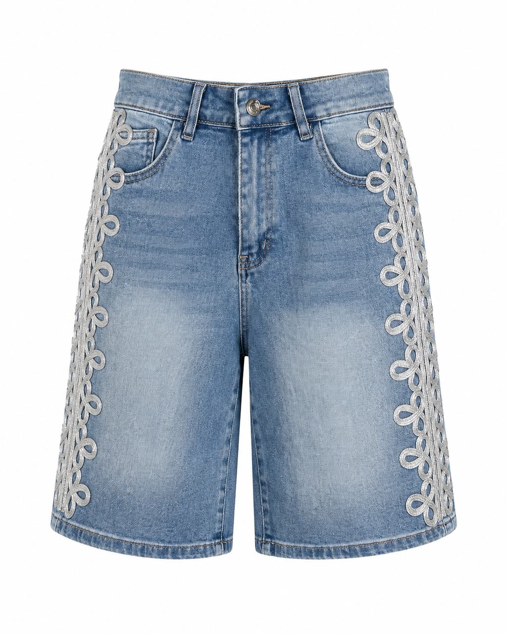 REGAL SWIRL DENIM BERMUDA