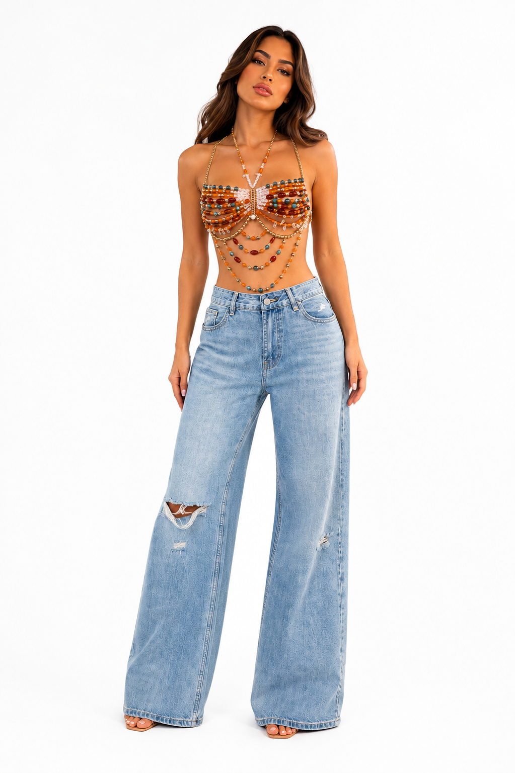BOHEMIAN JEWEL BODY CHAIN TOP