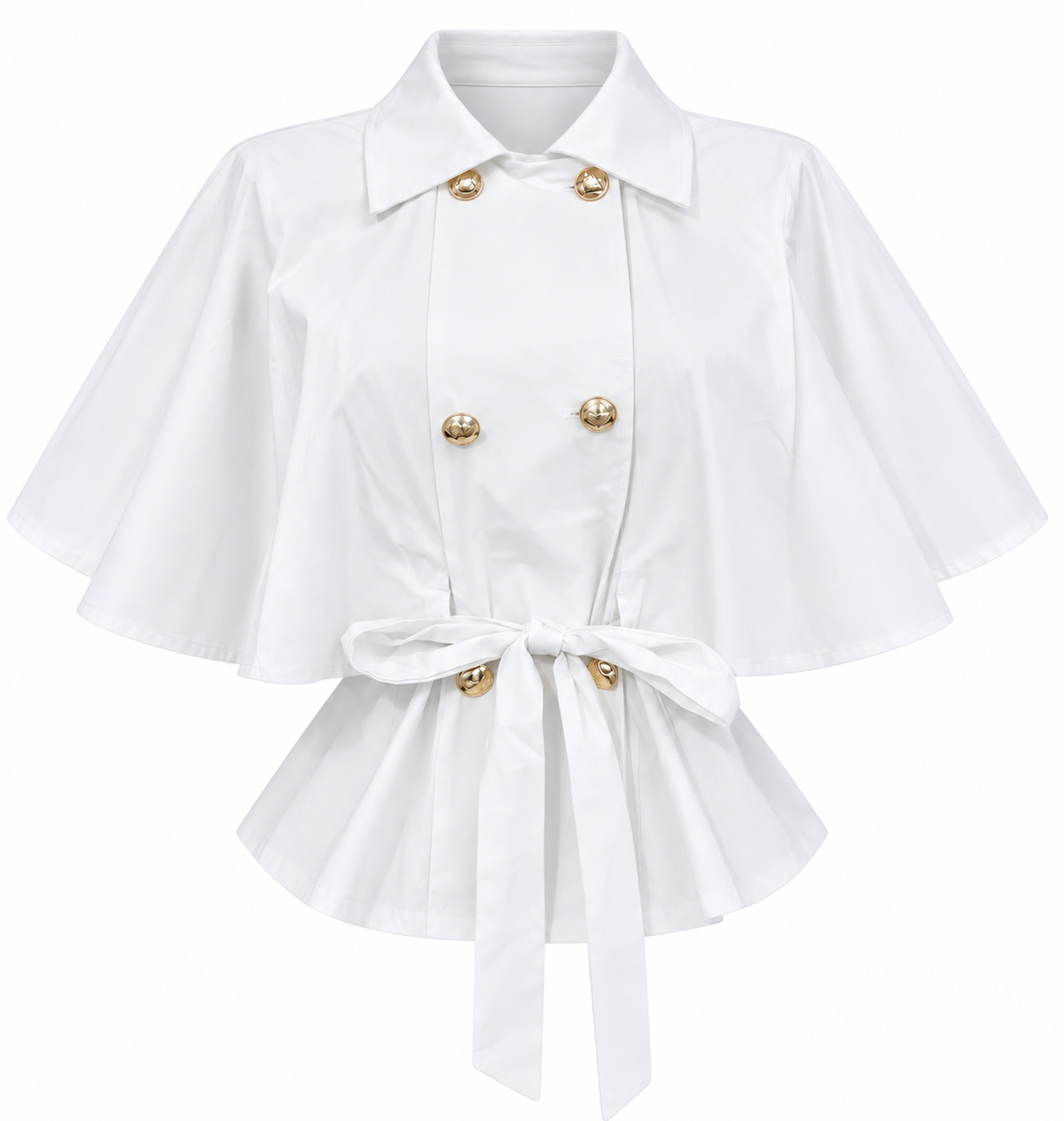 ROYAL CAPE TIE BLOUSE