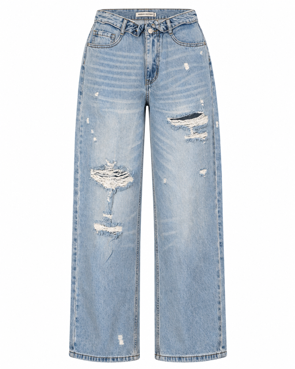 REBELLIOUS WASH WIDE LEG JEANS