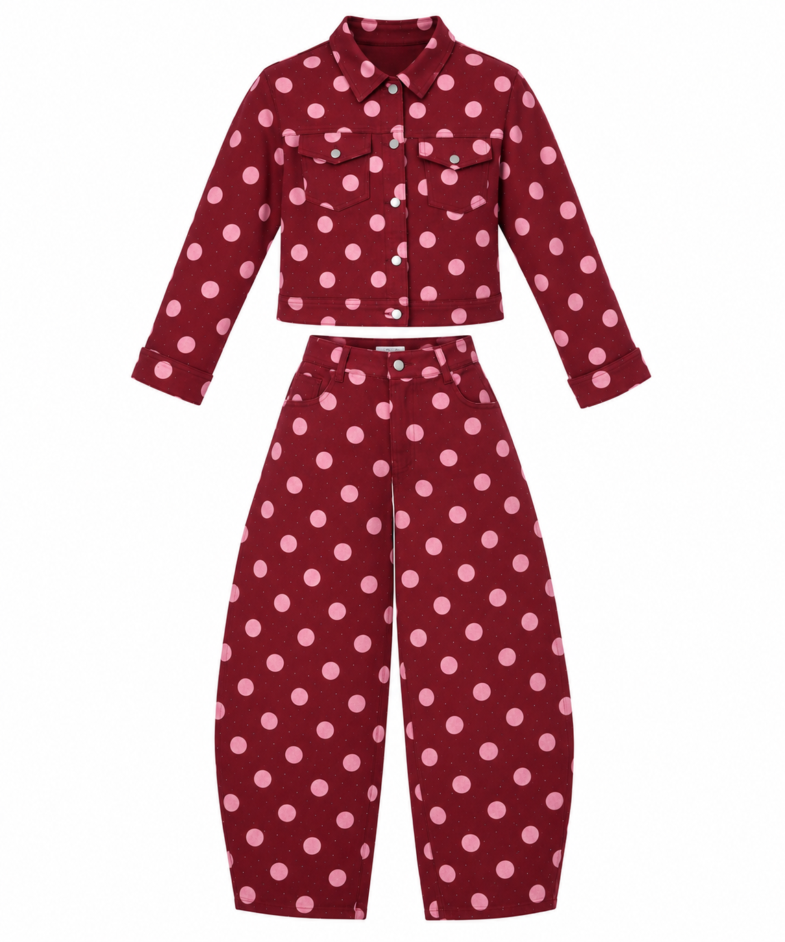 POLKA DOT BARREL DENIM SET