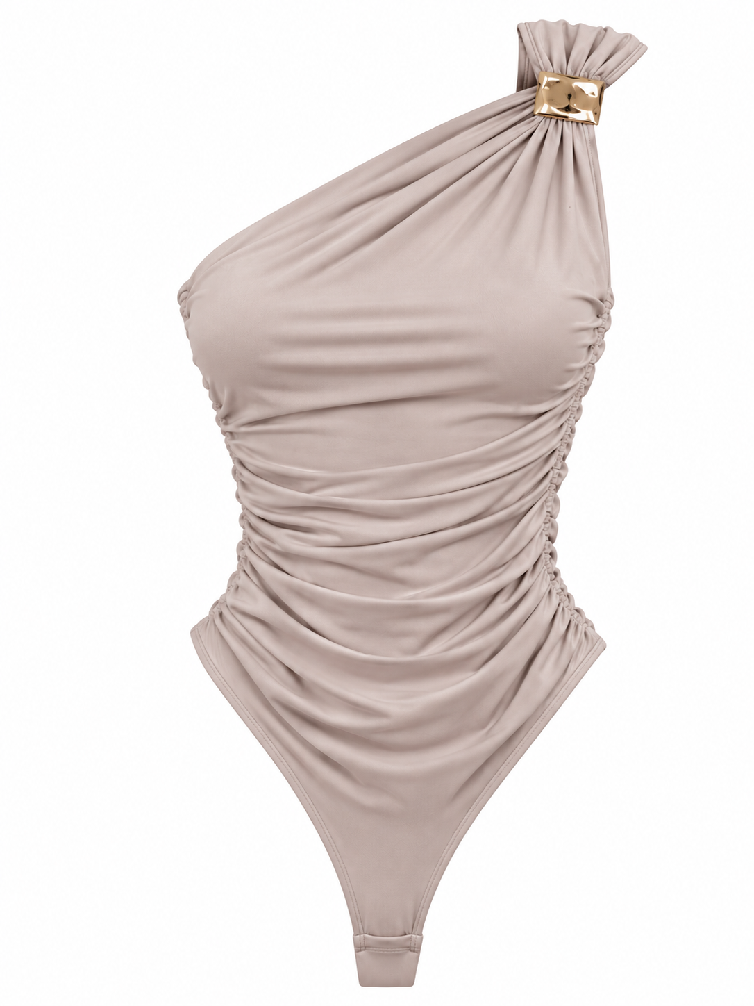 GOLDEN MUSE ONE-SHOULDER BODYSUIT