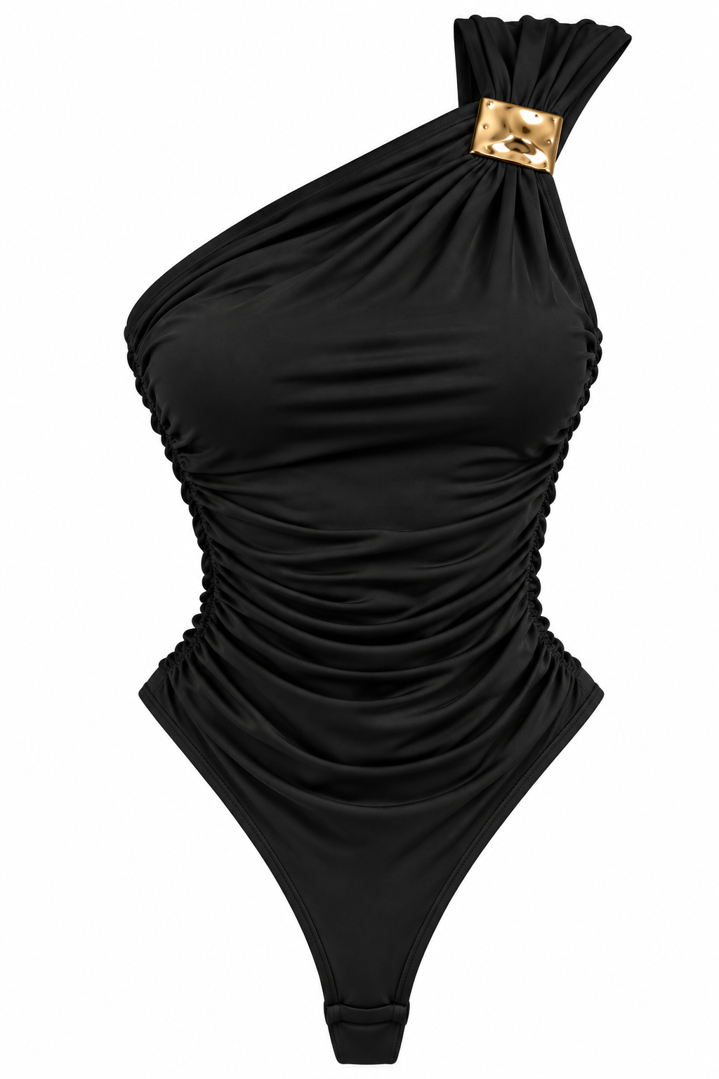 GOLDEN MUSE ONE-SHOULDER BODYSUIT