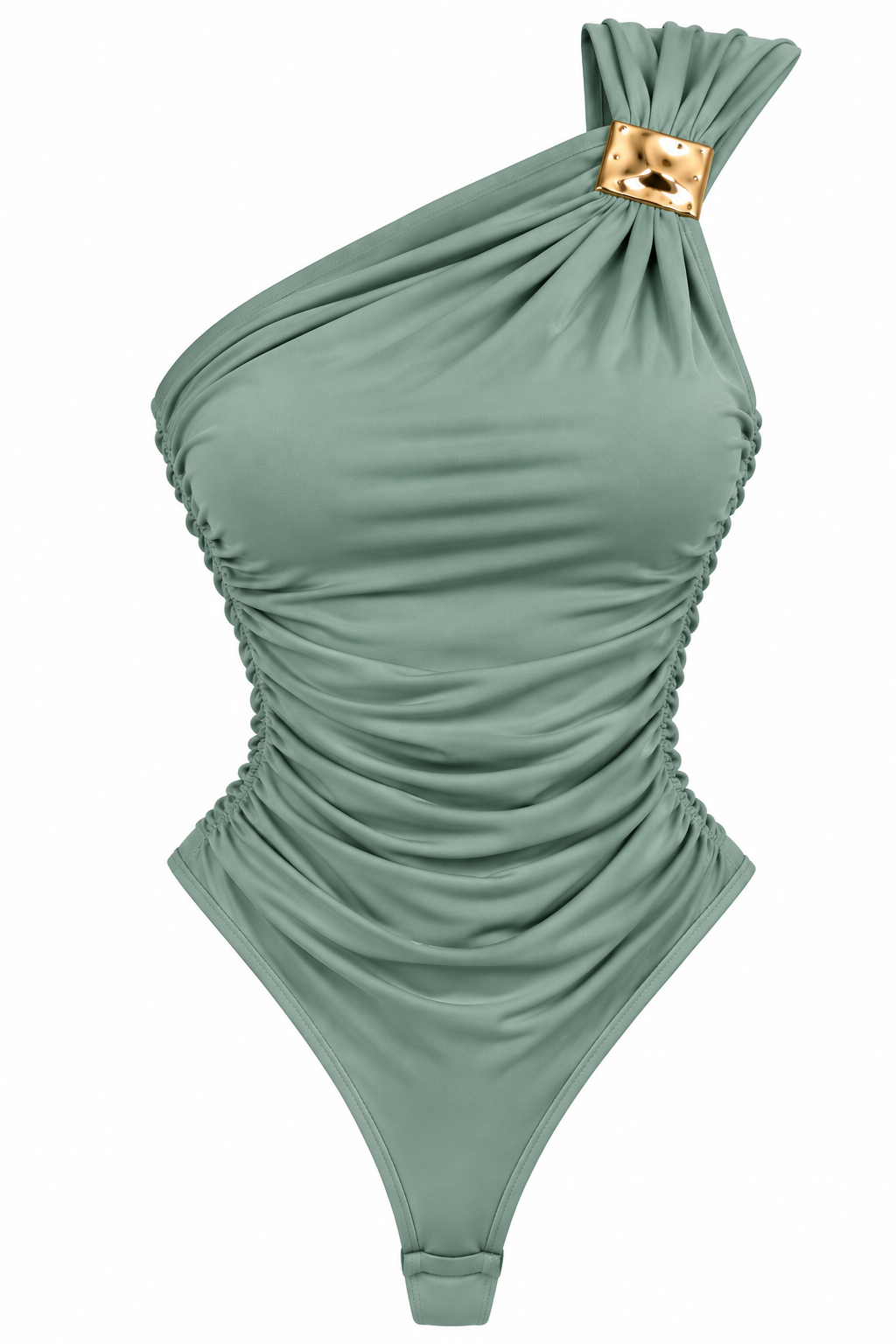 GOLDEN MUSE ONE-SHOULDER BODYSUIT