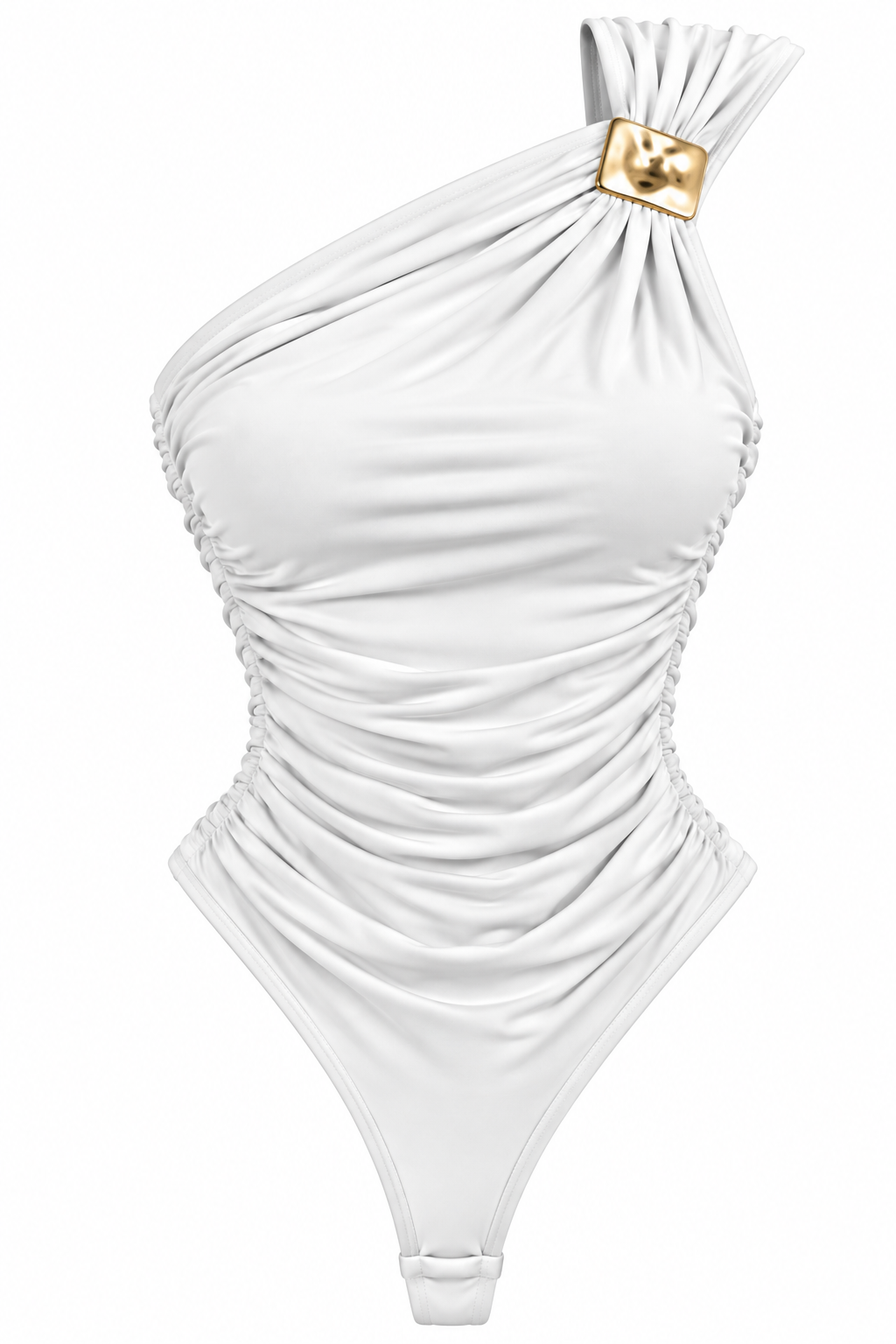 GOLDEN MUSE ONE-SHOULDER BODYSUIT