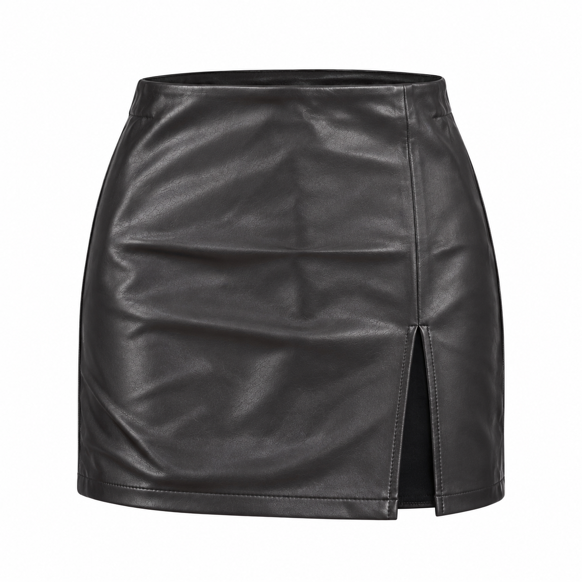 MIDNIGHT EDGE FAUX LEATHER SKIRT