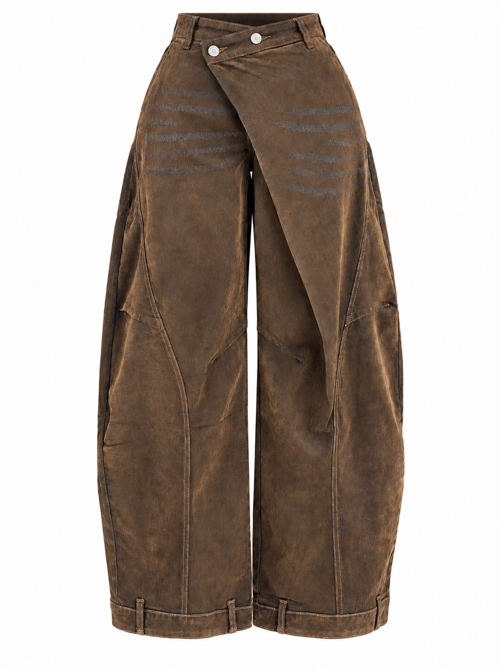 MOCHA WRAP BARREL PANTS